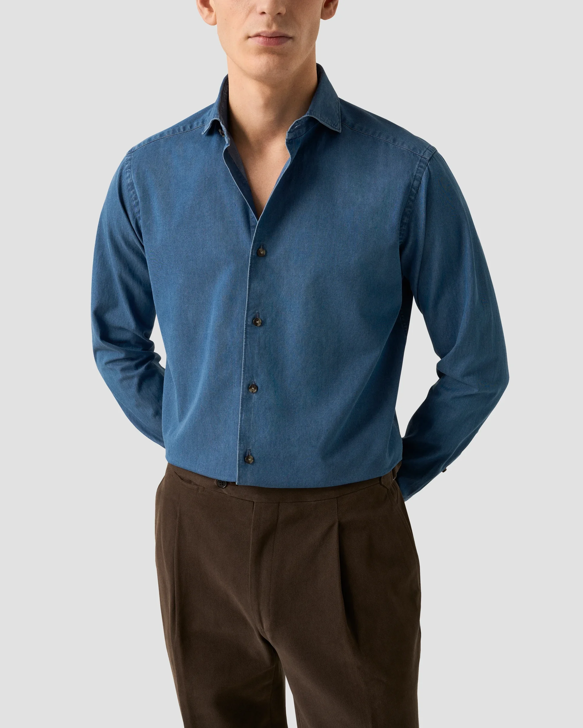 Eton Navy Denim Shirt | Casual fit | Size  XS