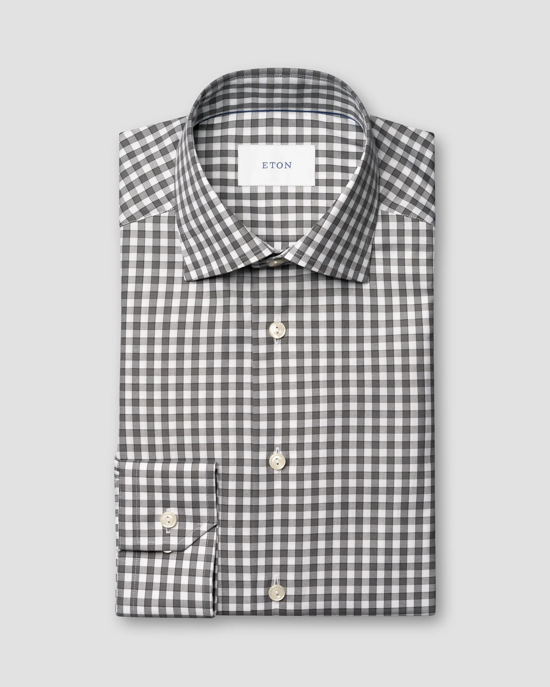 Eton Checked Twill Dress Shirt | Slim fit | Size  38