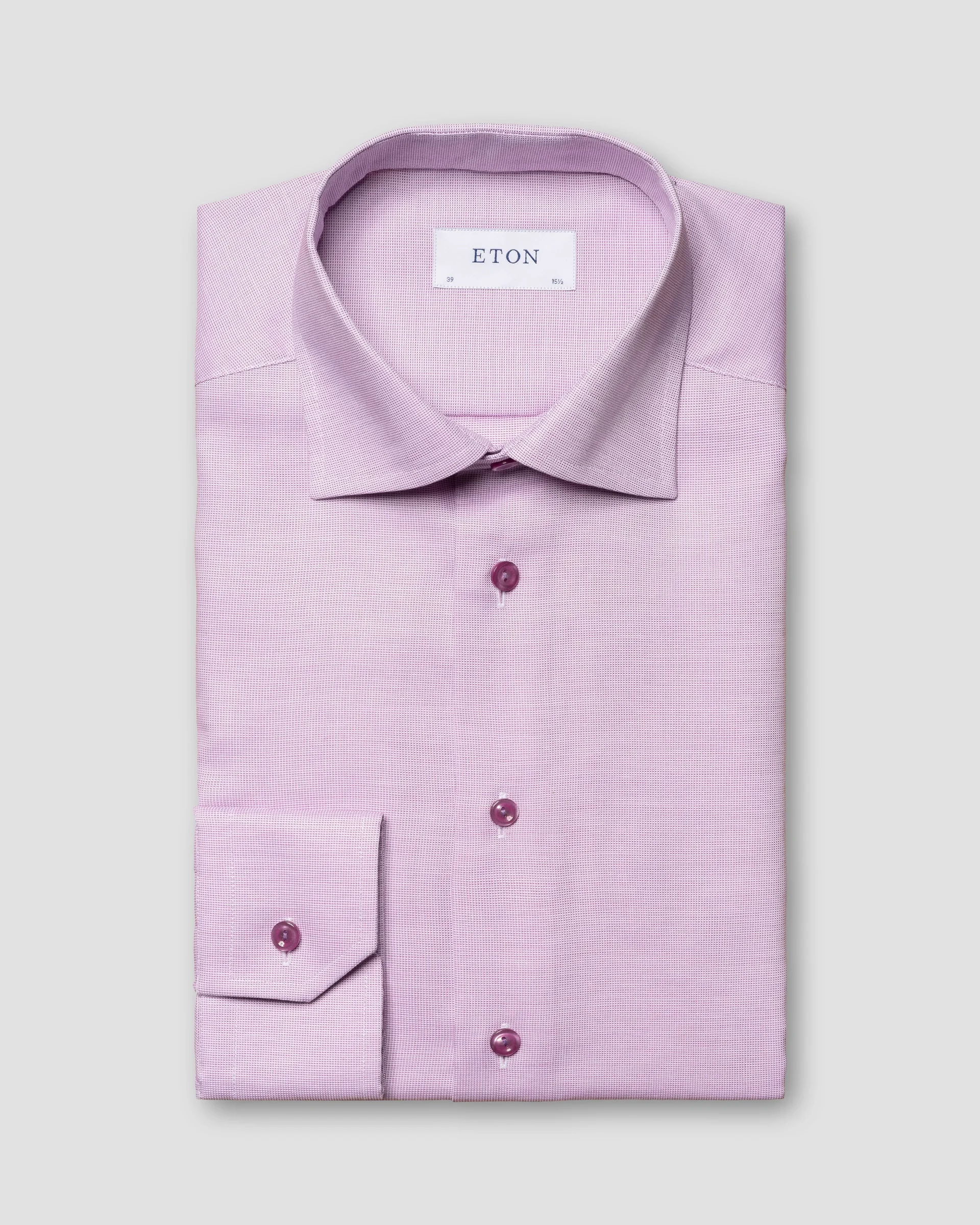 Eton Light Purple Twill | Contemporary fit | Size  39
