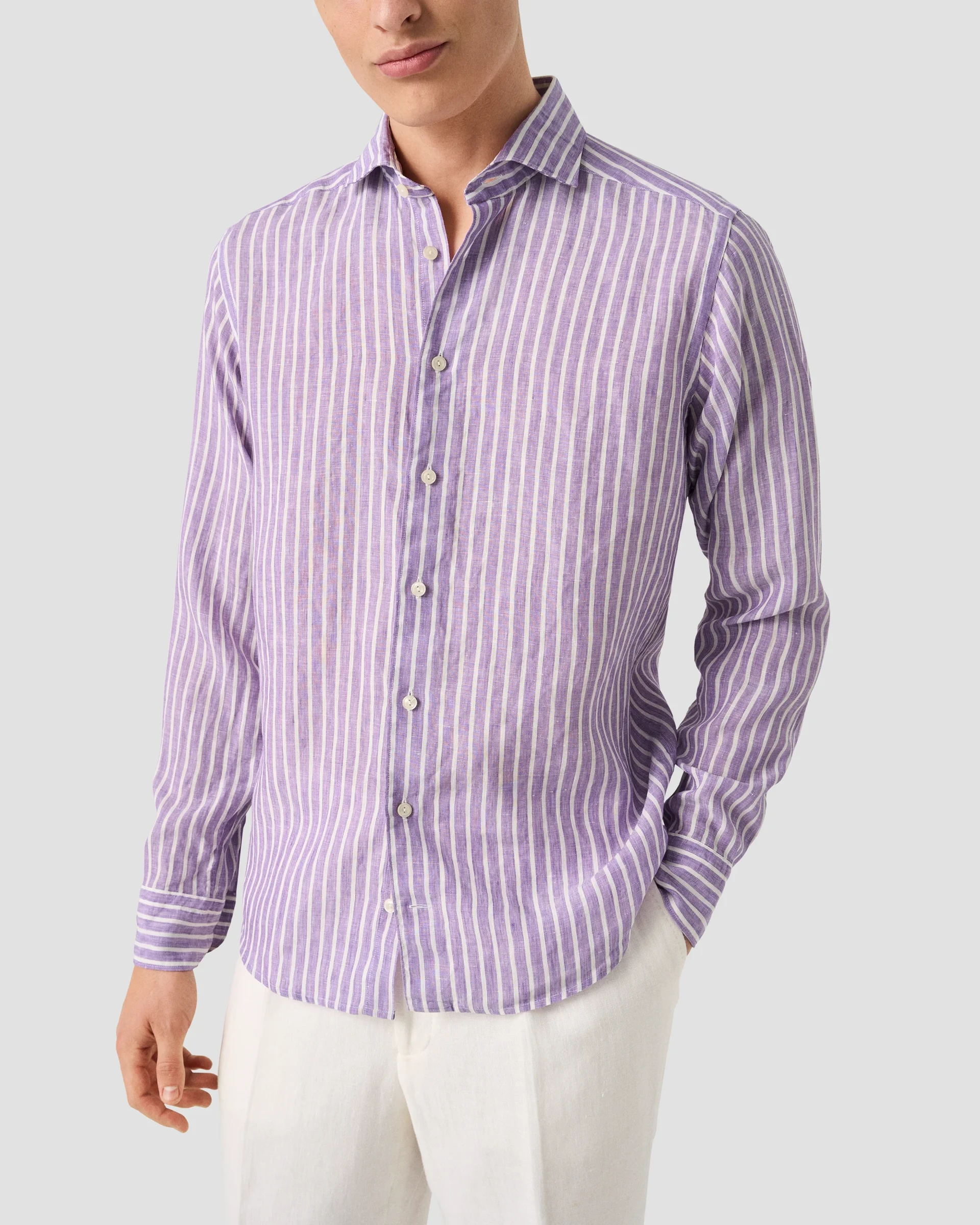 Eton Striped Linen Shirt | Contemporary fit | Size  45