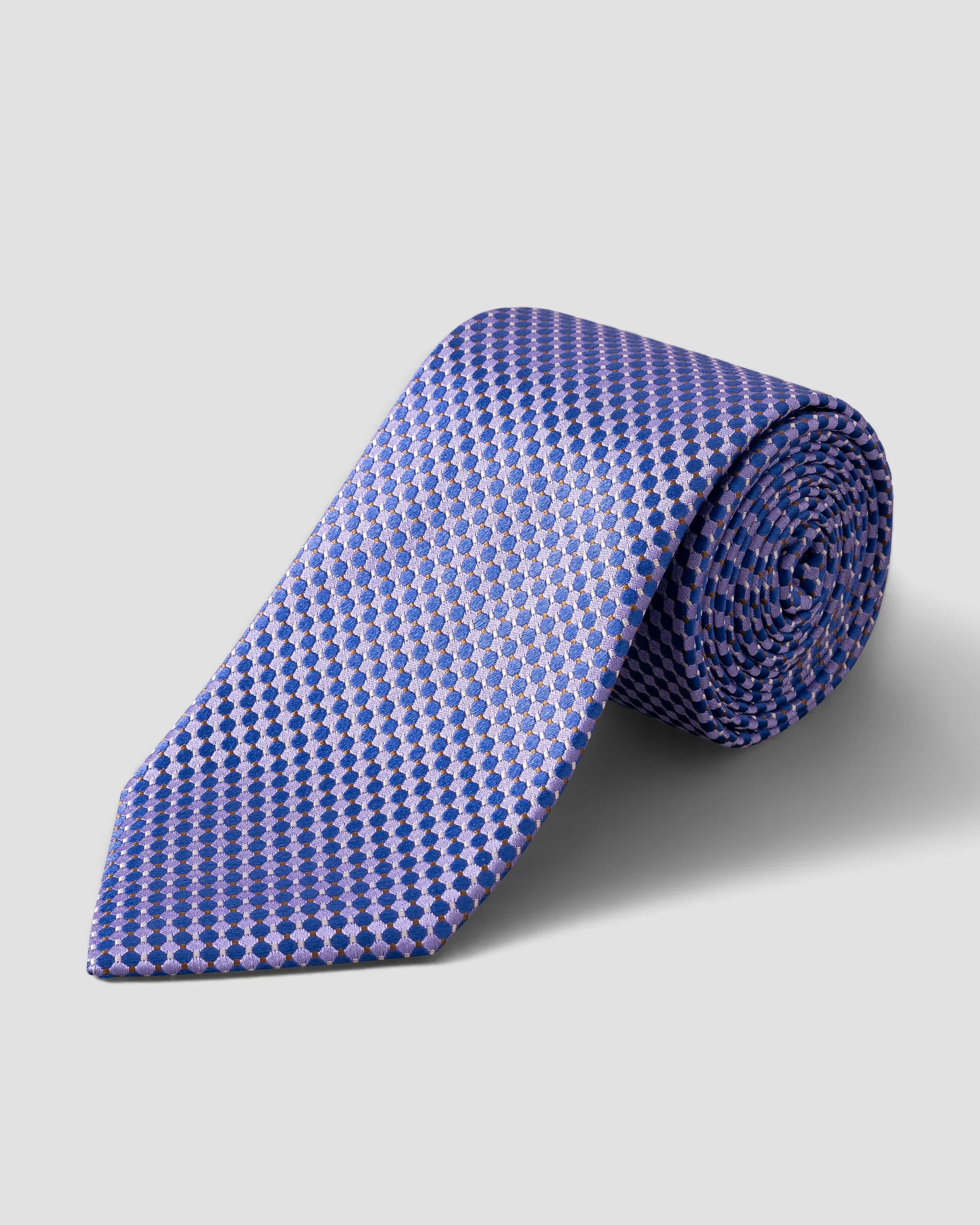Eton Purple Geometric Silk Tie