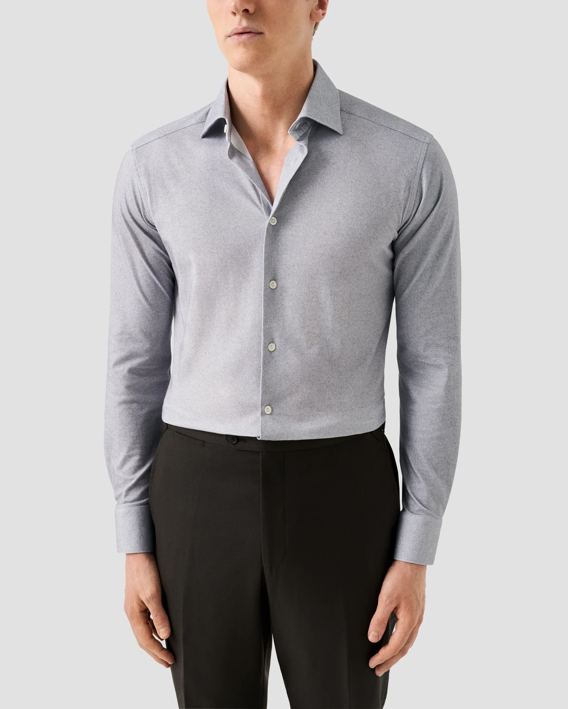 Eton Solid Cotton Four-Way Stretch Shirt | Slim fit | Storlek  38