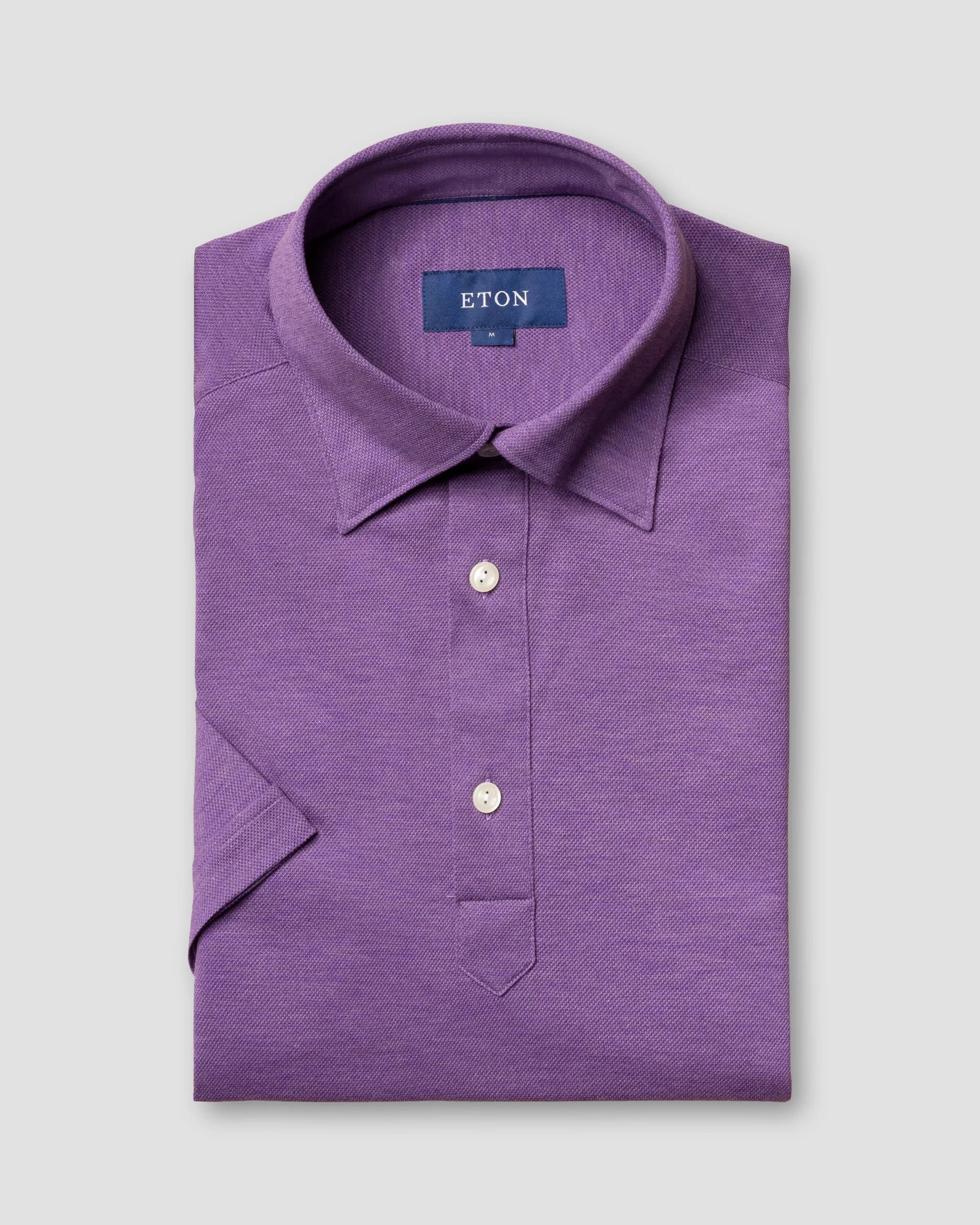 Eton Violettes Polo Hemd - Kurzarm | Slim fit - knitted | Größe XS