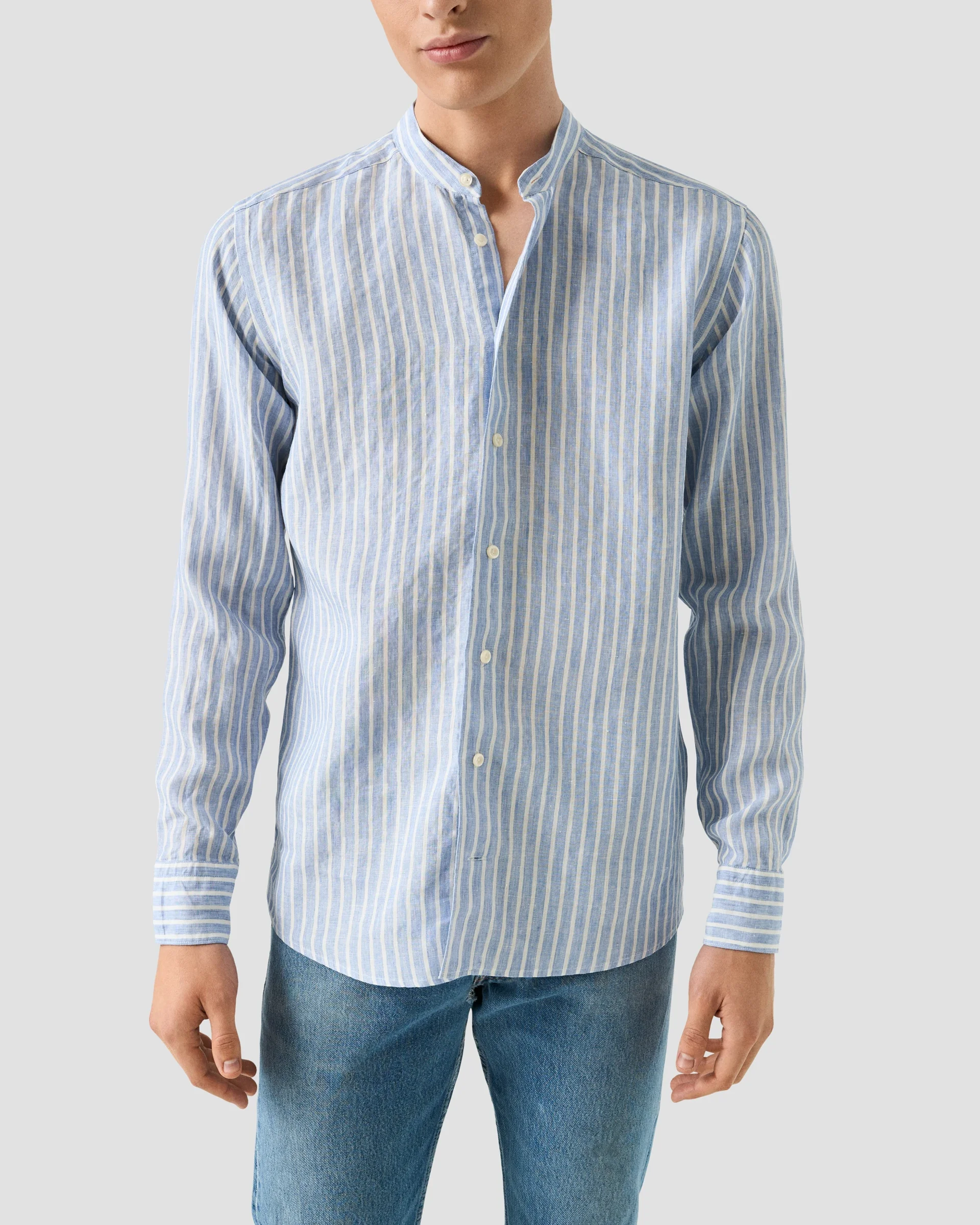 Eton Striped Linen Shirt | Contemporary fit | Size  44