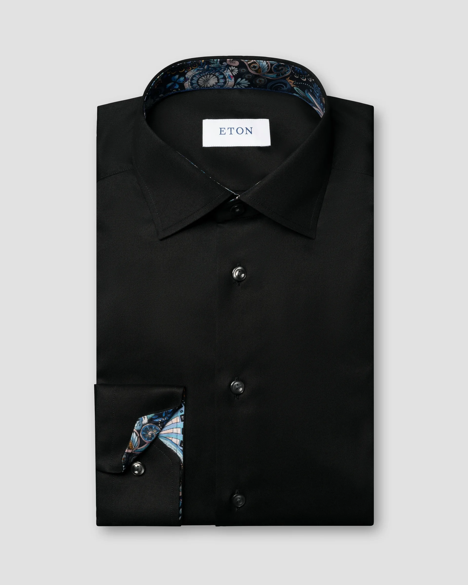 Eton Floral Effect Signature Twill Dress Shirt | Classic  fit | Size  44