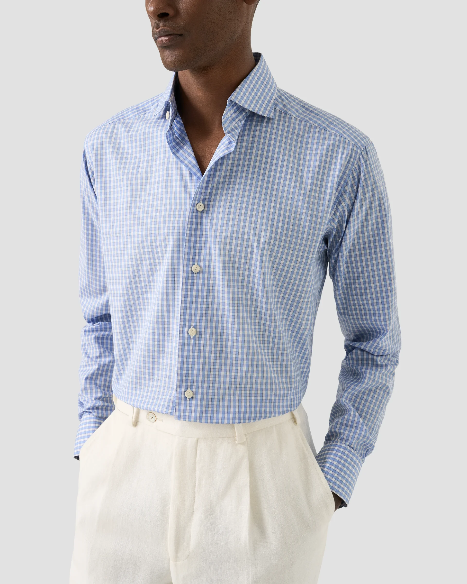 Eton Check Breeze Poplin Shirt | Contemporary fit | Size  39