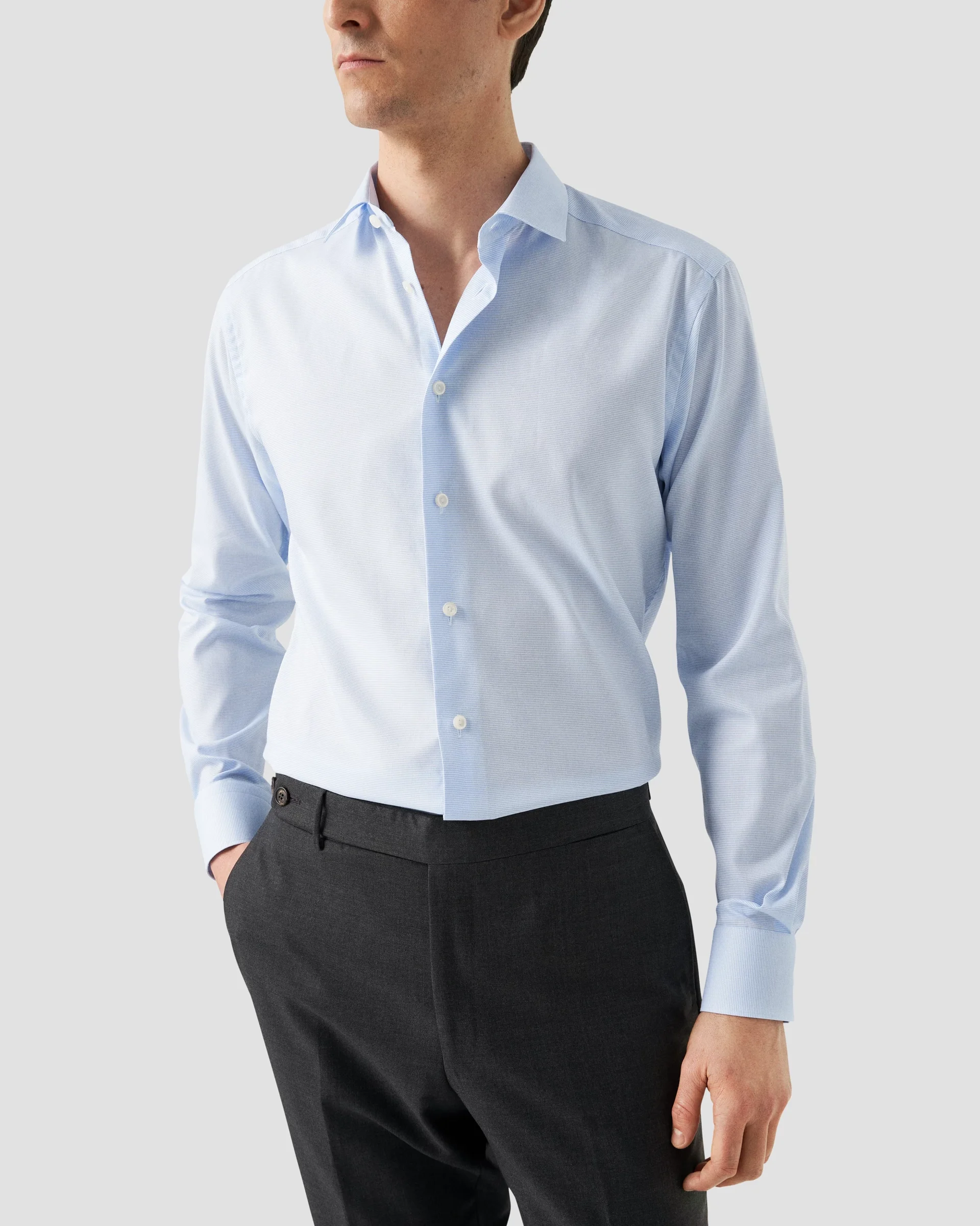 Eton Light Blue Twill Dress Shirt | Slim fit | Size  37