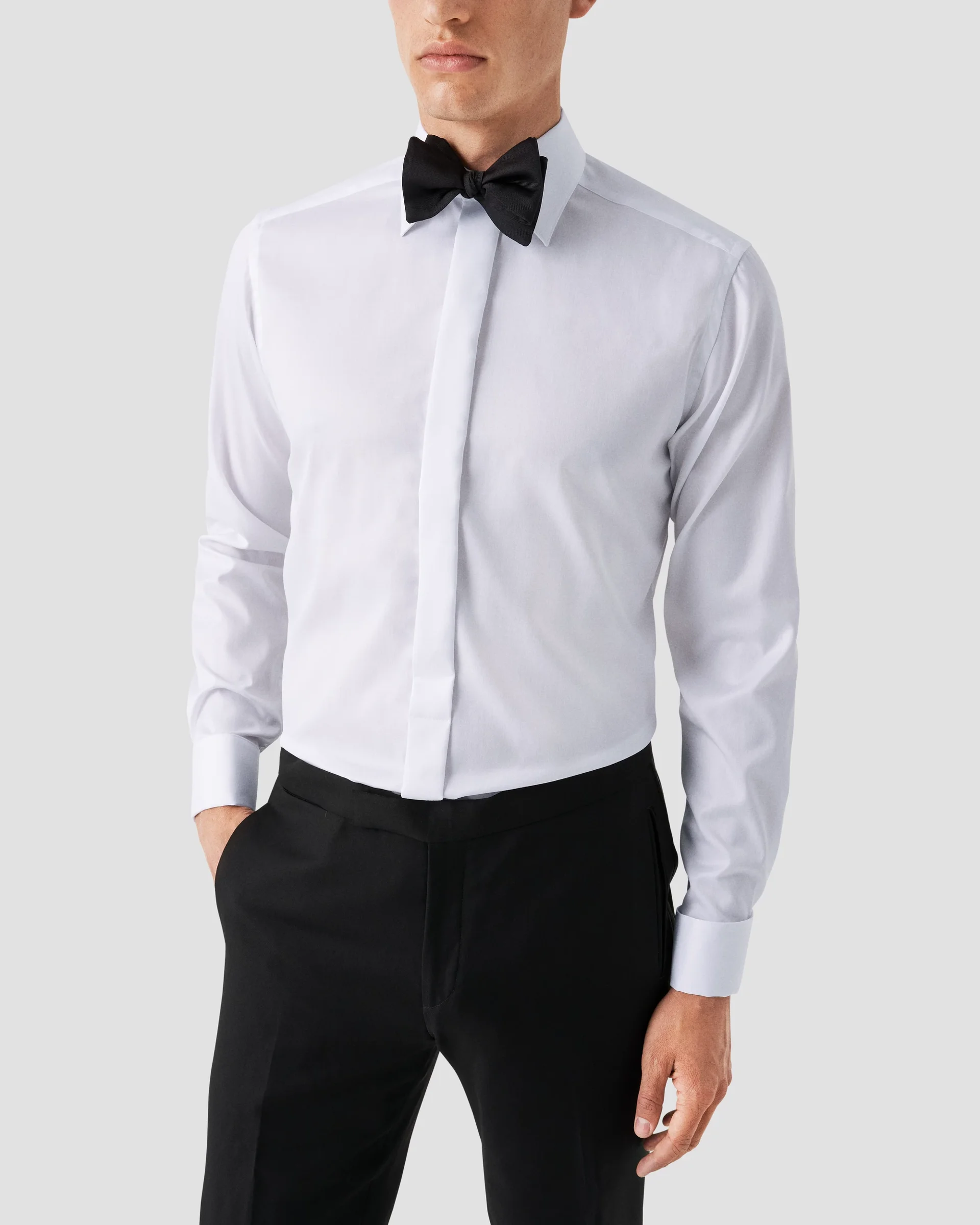 Eton White Signature Twill Tuxedo Shirt | Slim fit | Size  42