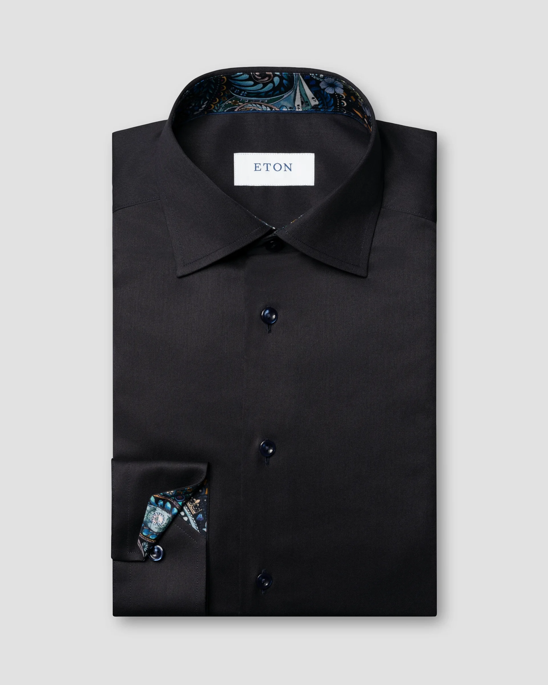 Eton Floral Effect Signature Twill Dress Shirt | Classic  fit | Size  49