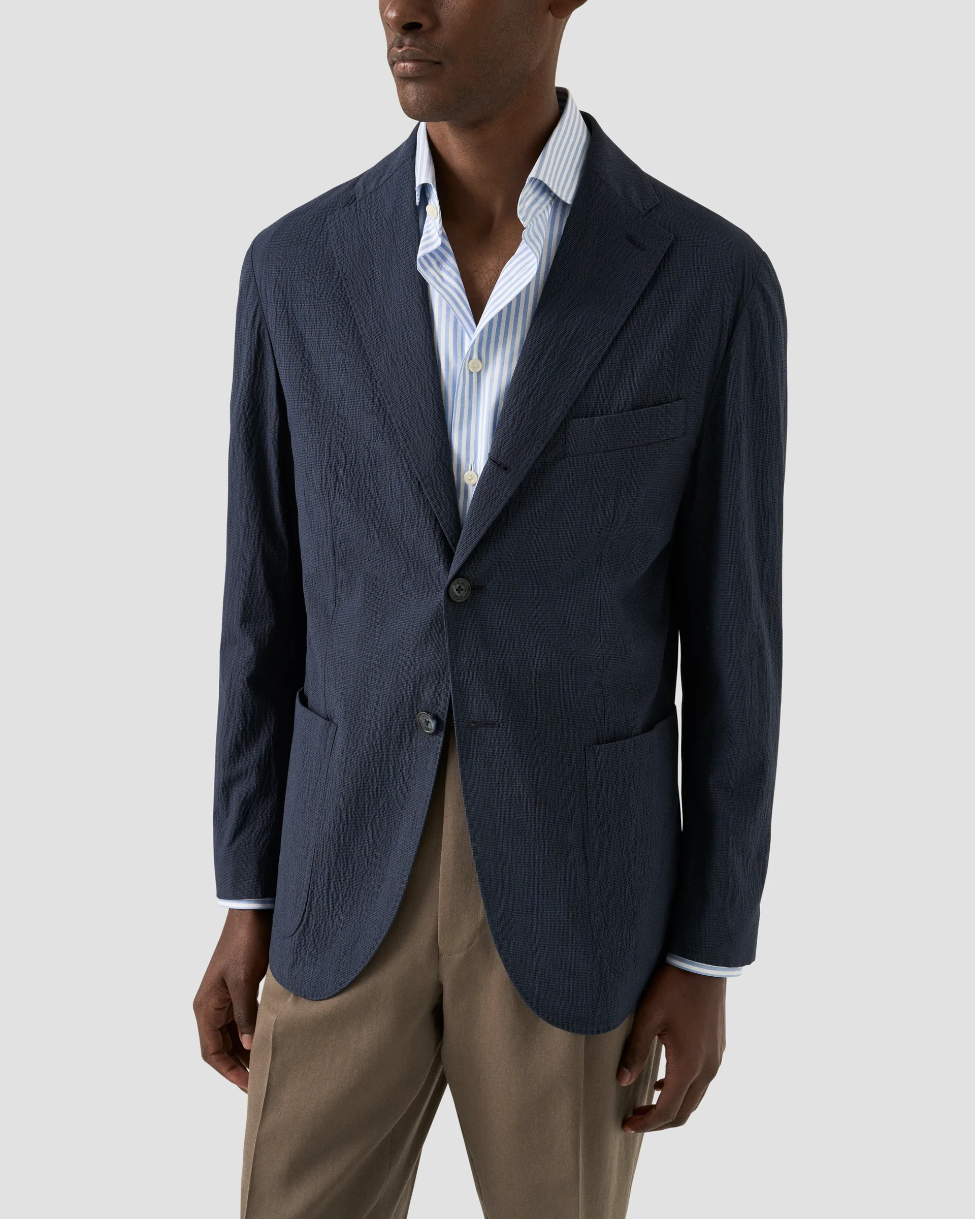 Eton Seersucker Soft Jacket | Soft Jackets | Size  50