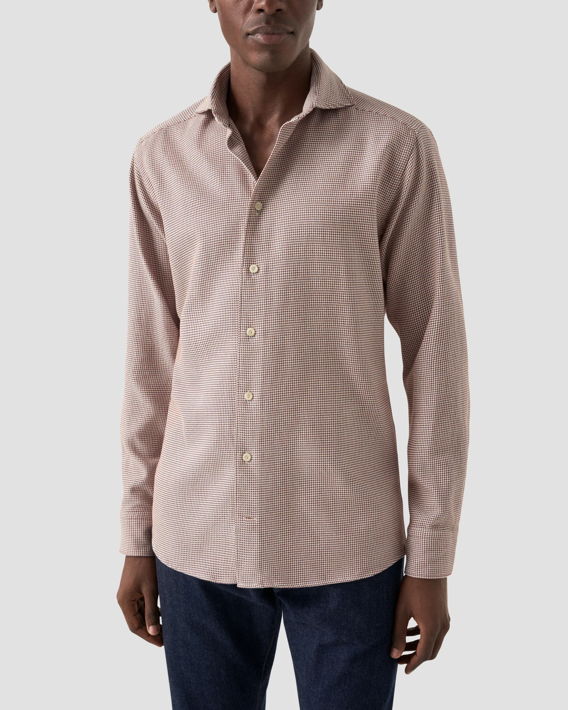 Eton Orange Twill Shirt | Slim fit | Size  38