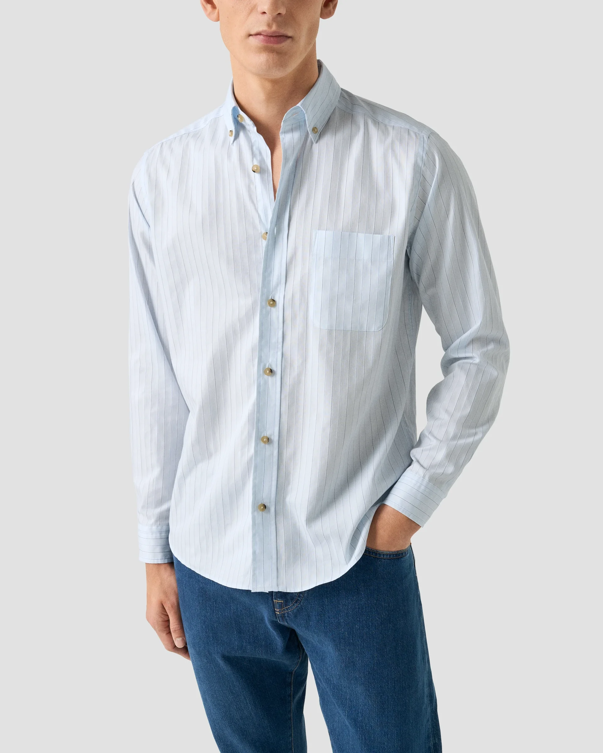 Eton Finrandig Signature Oxford-skjorta | Casual fit | Storlek  XL