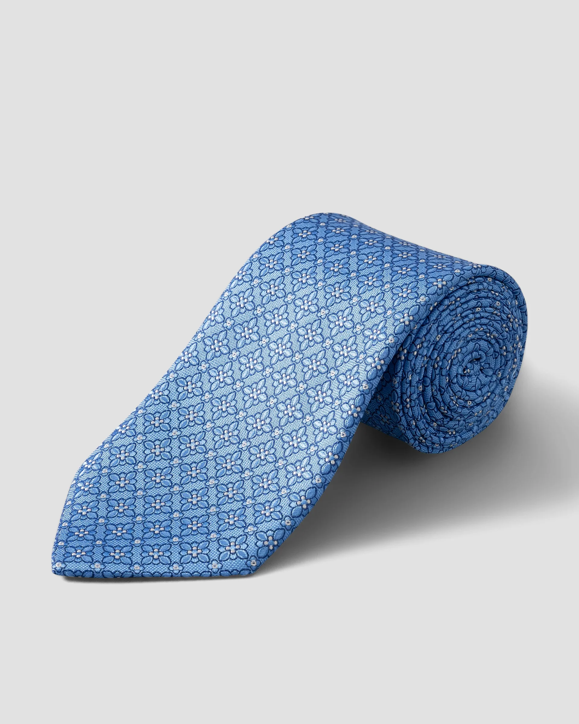 Eton Blue Floral Silk Tie