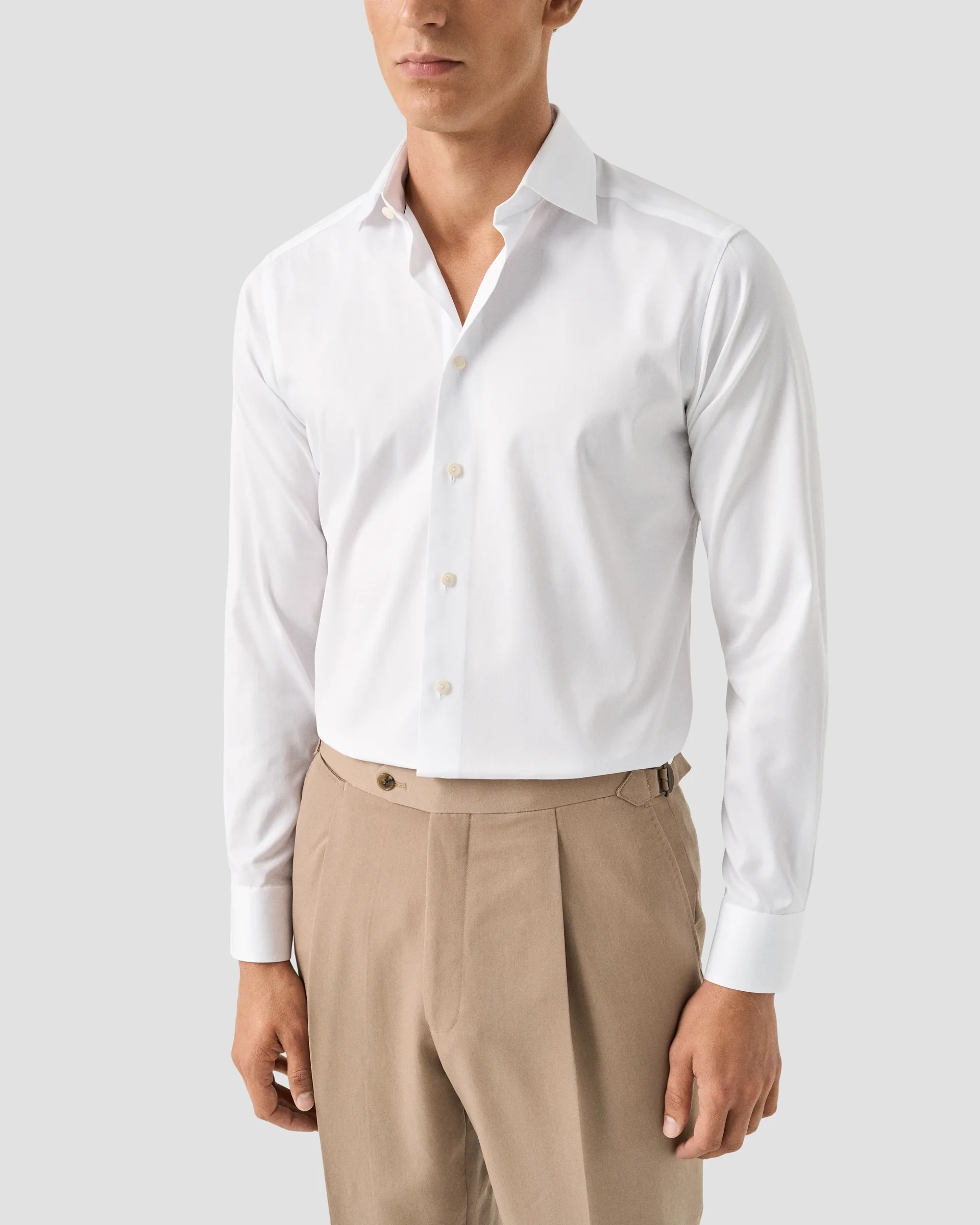 Eton White Signature Twill Dress Shirt – Extra Long Sleeves | Contemporary fit | Size  42