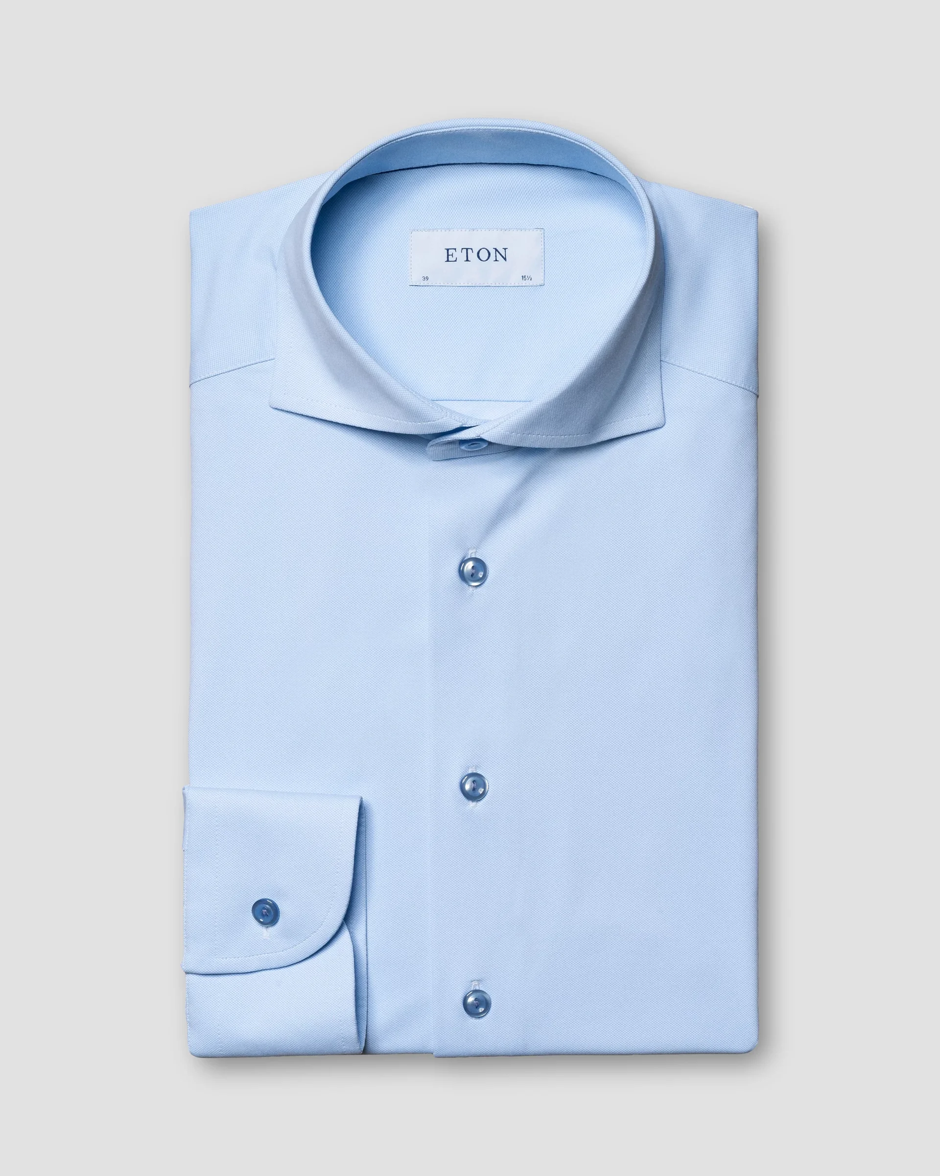 Eton Light Blue Four-Way Stretch Shirt | Contemporary fit | Size  44