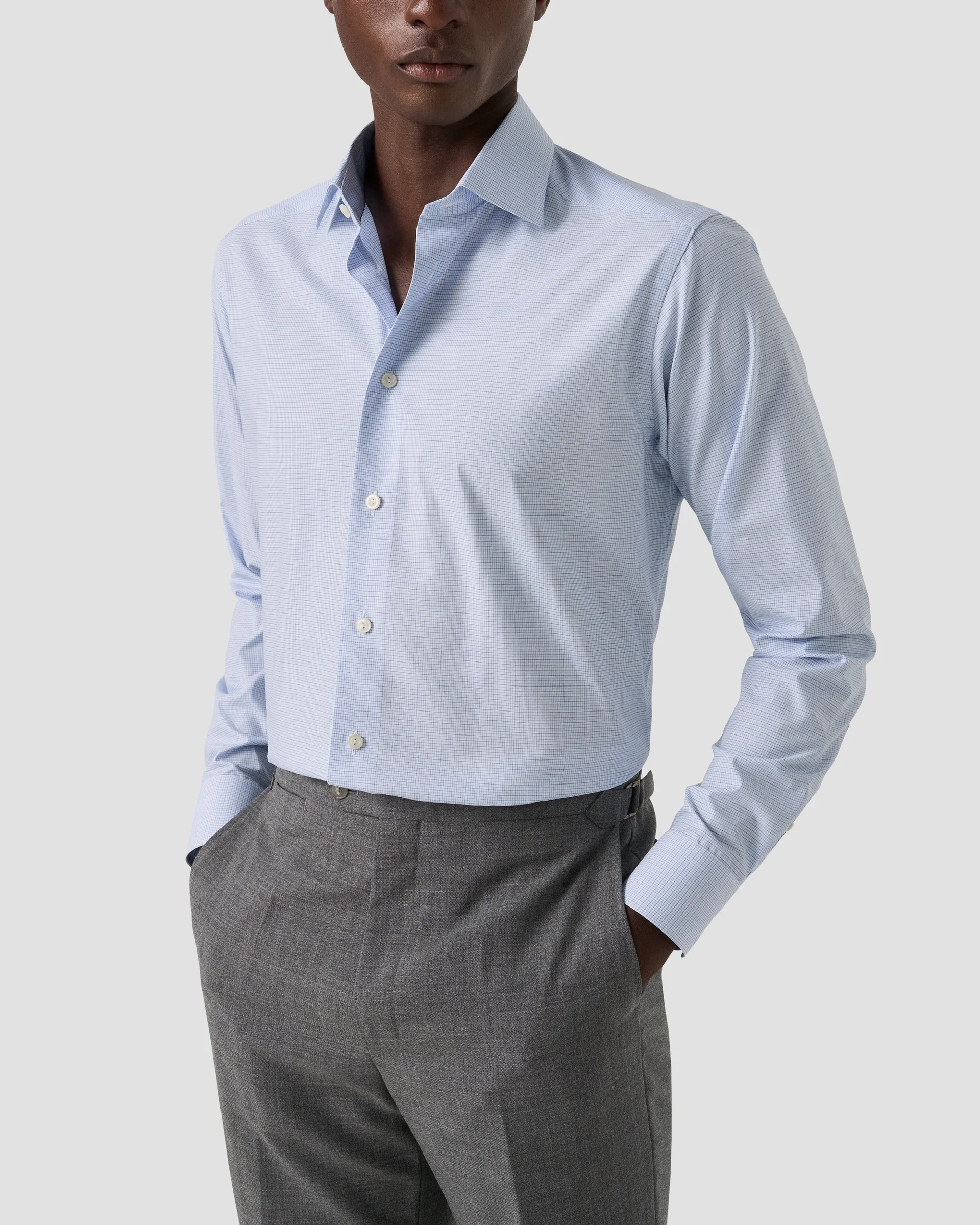 Eton Check Fine Twill Dress Shirt | Slim fit | Size  40