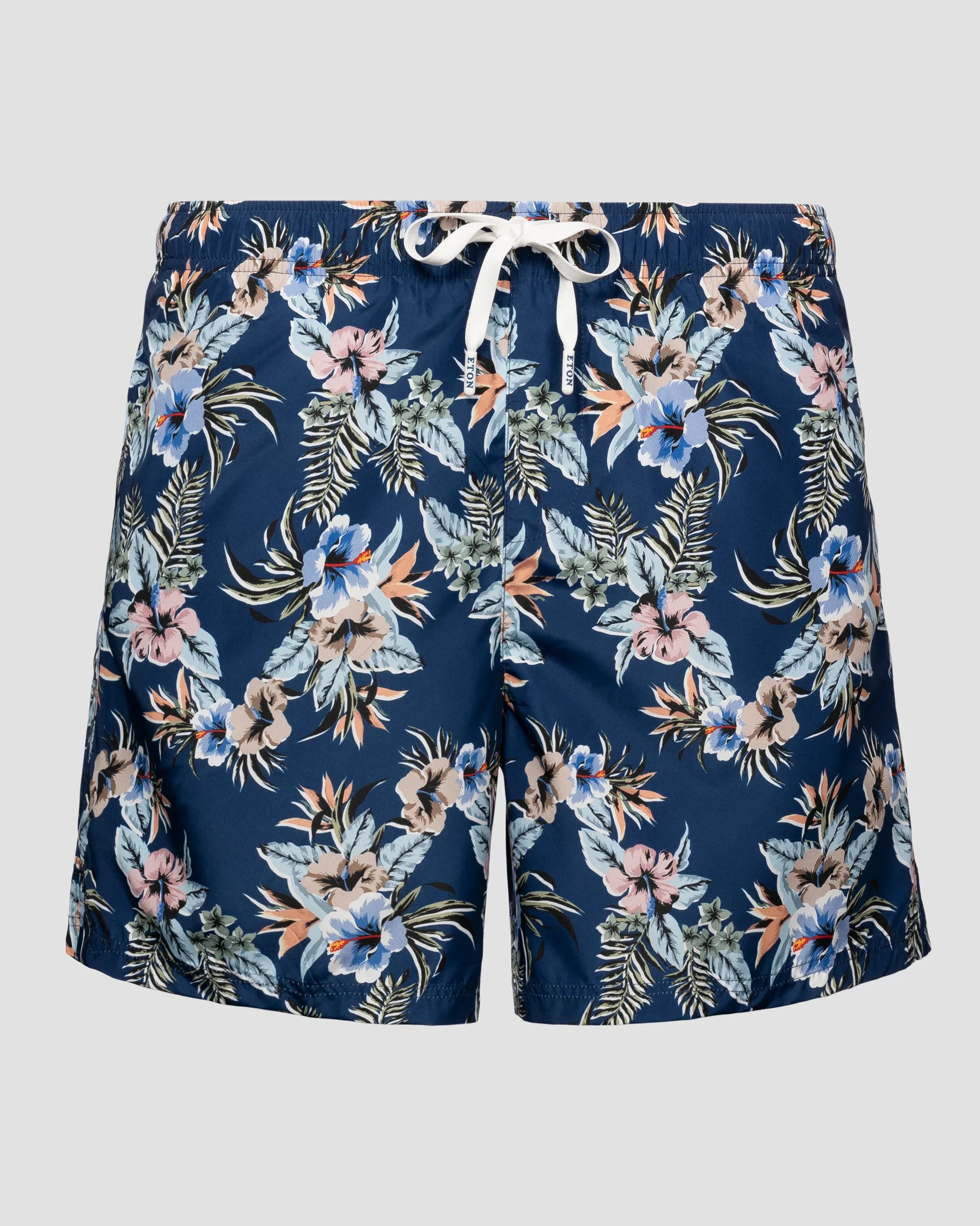Eton Short De Bain Imprimé Floral Bleu Marine