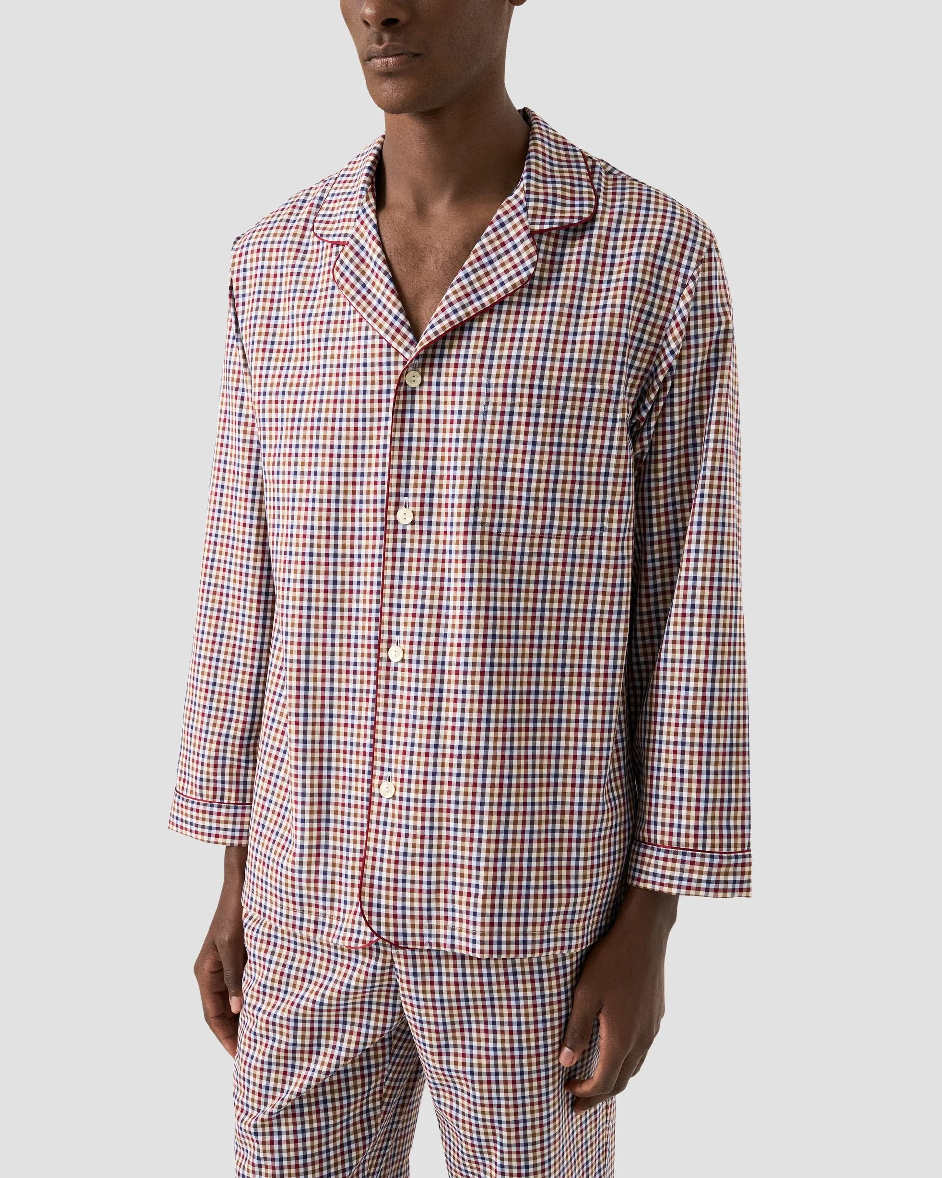 Eton Check Signature Twill Pyjama Set | Size  M