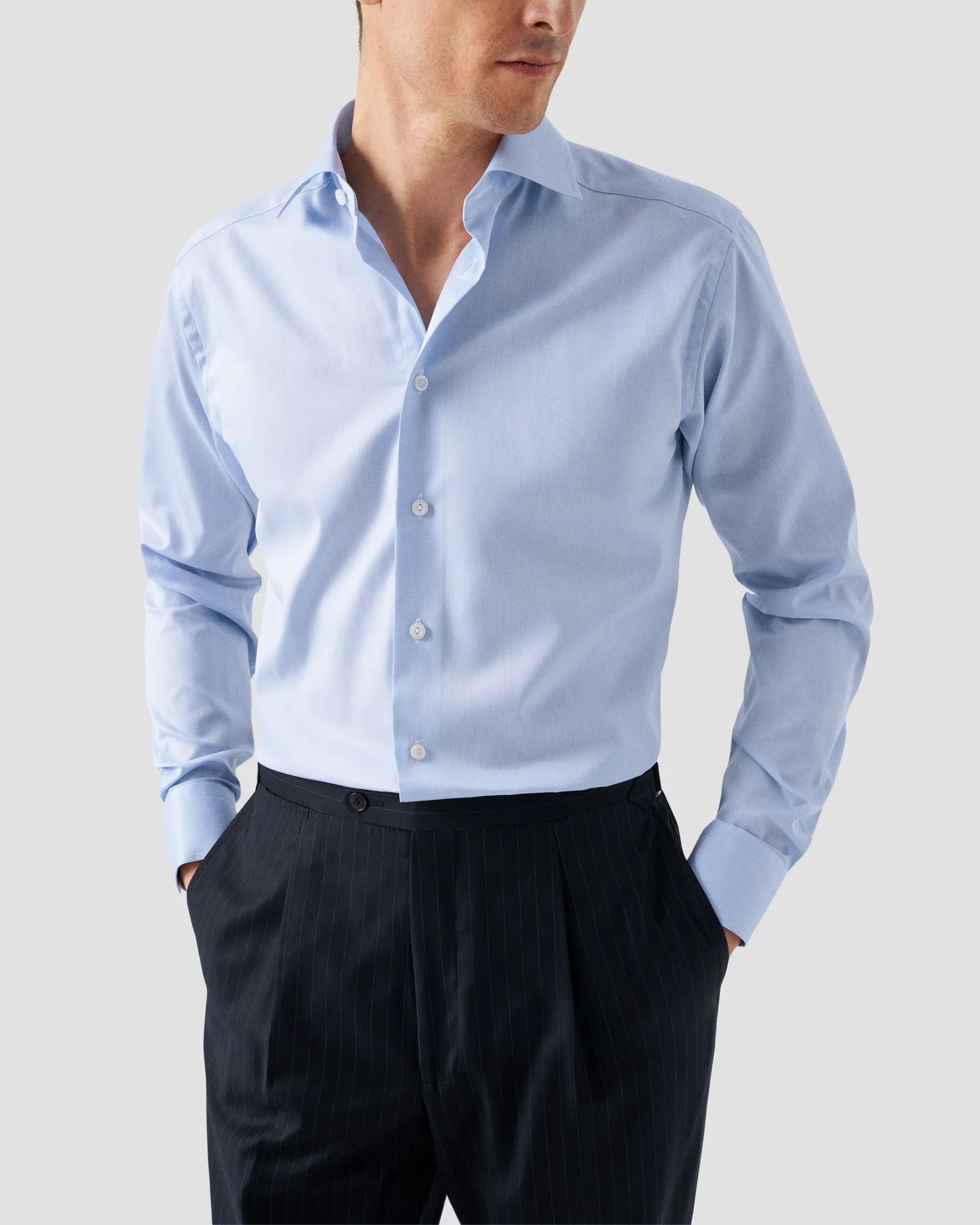 Eton Light Blue Signature Twill Dress Shirt | Slim fit | Size  37