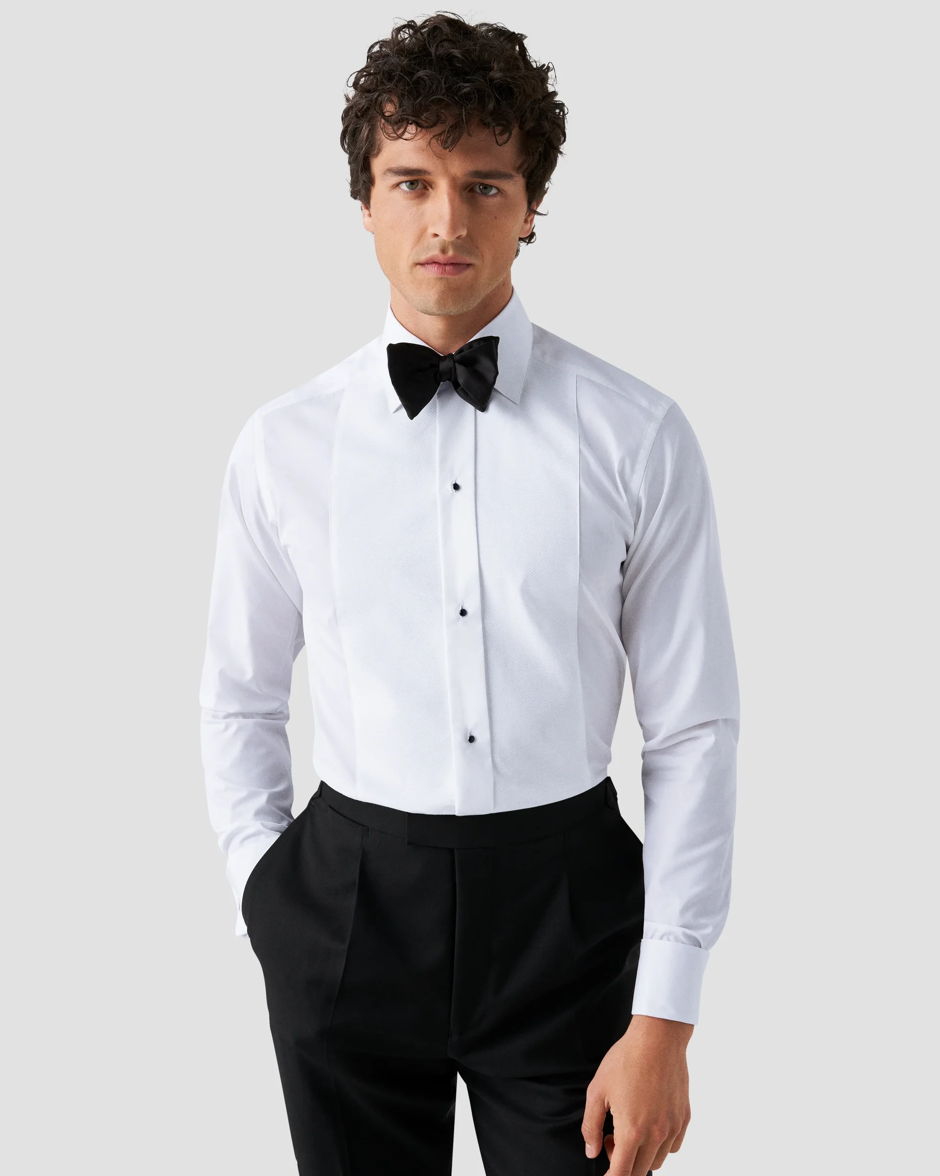 Eton White Piqué Tuxedo Shirt | Classic  fit | Size  39