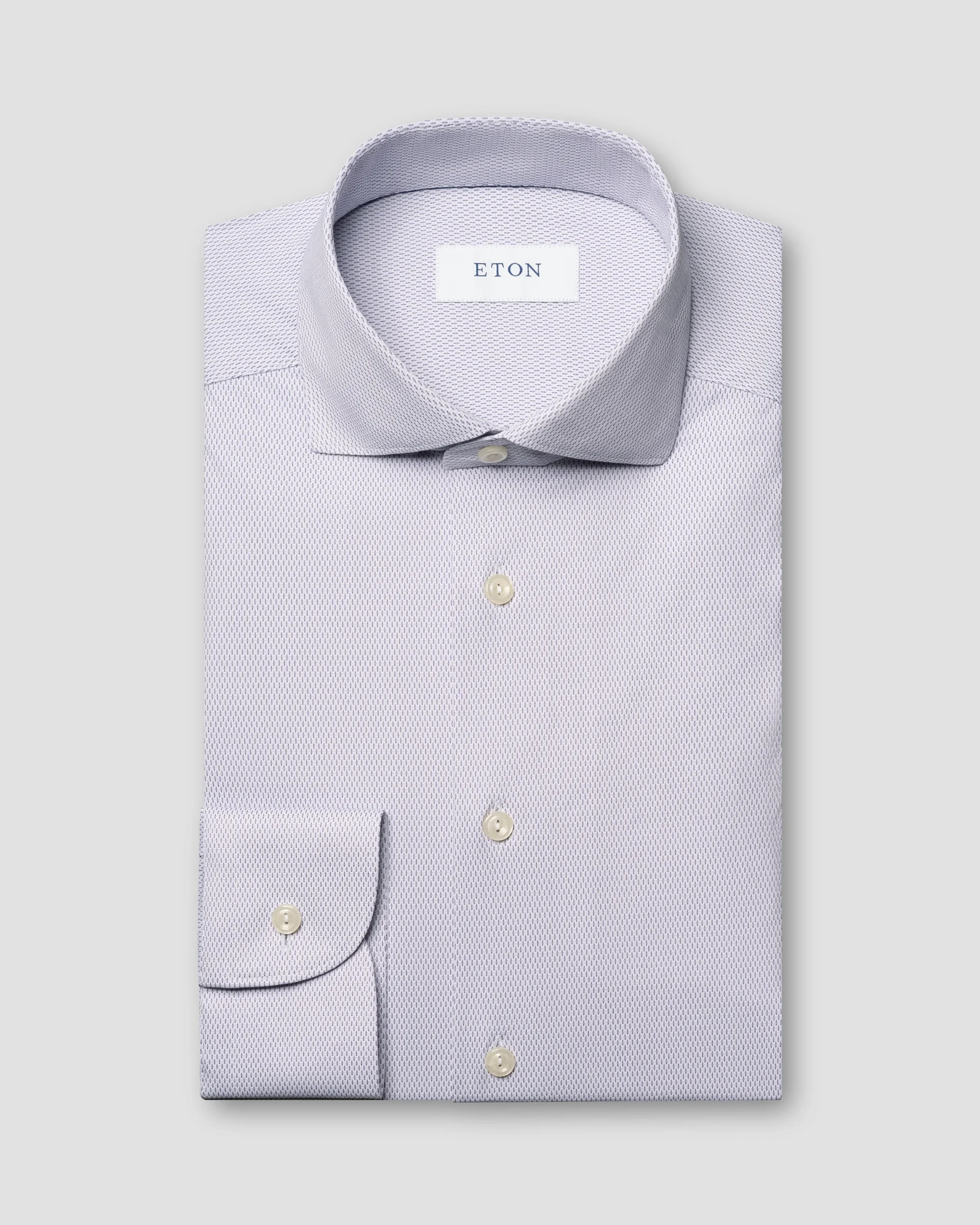 Eton Semi Solid Four-Way Stretch Shirt | Contemporary fit | Size  44