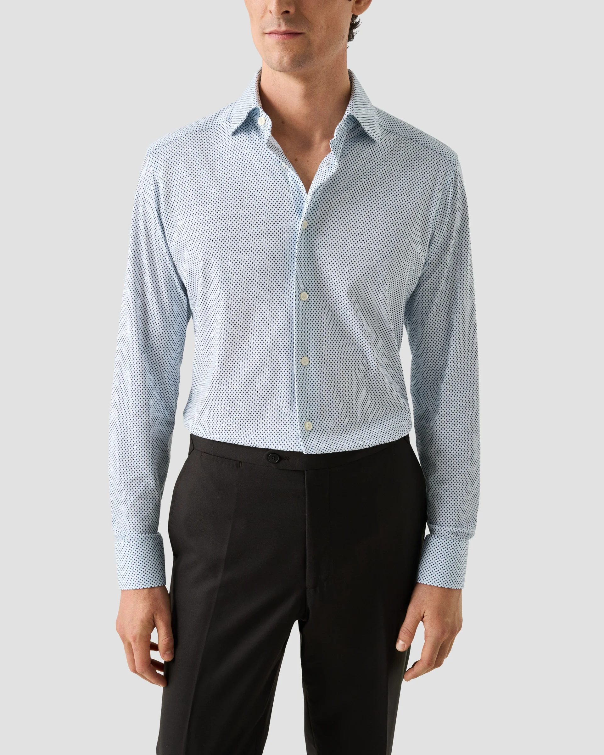 Eton Geometric Cotton Four-way Stretch Shirt | Slim fit | Size  42