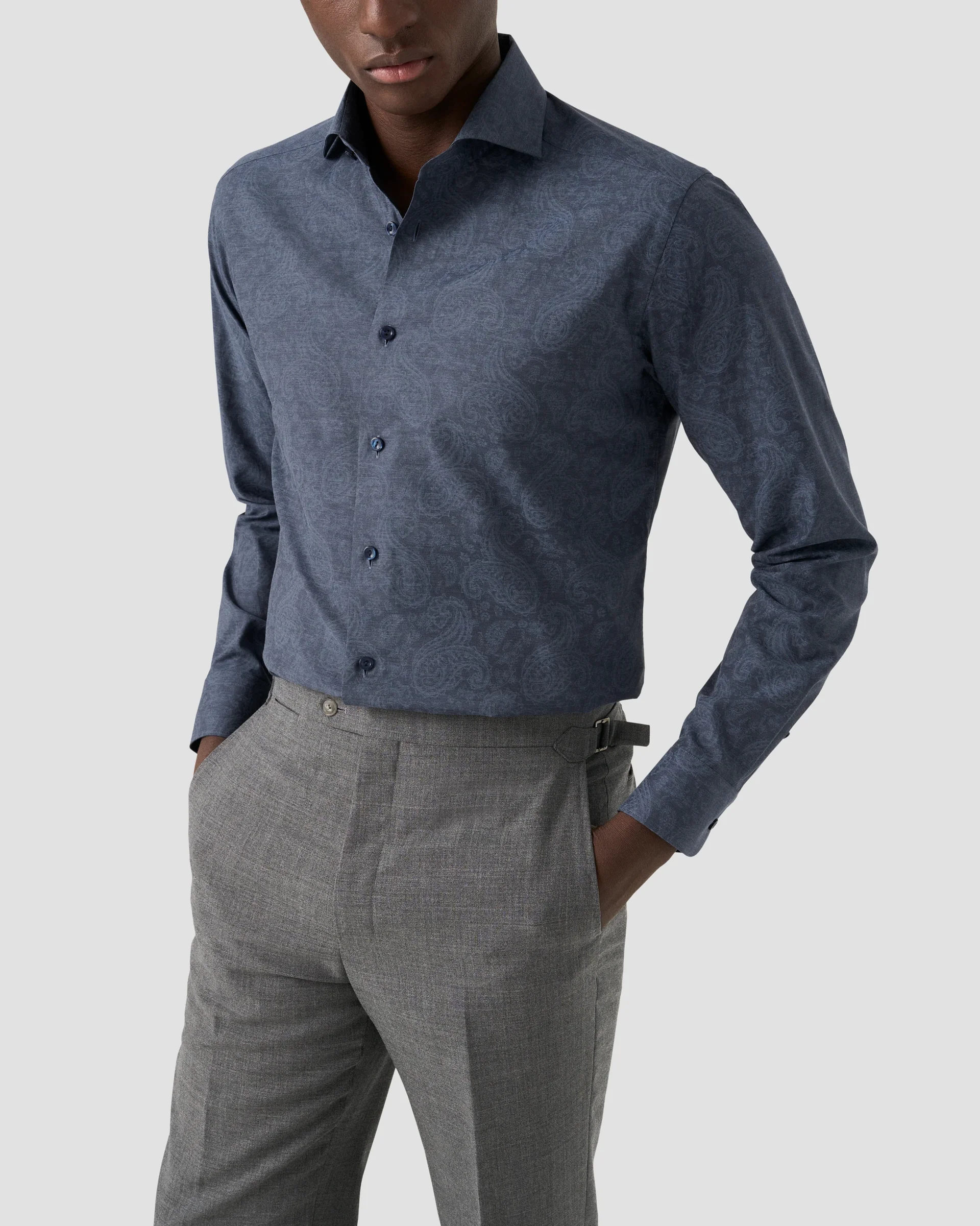 Eton Paisley Print Twill Dress Shirt | Contemporary fit | Size  48