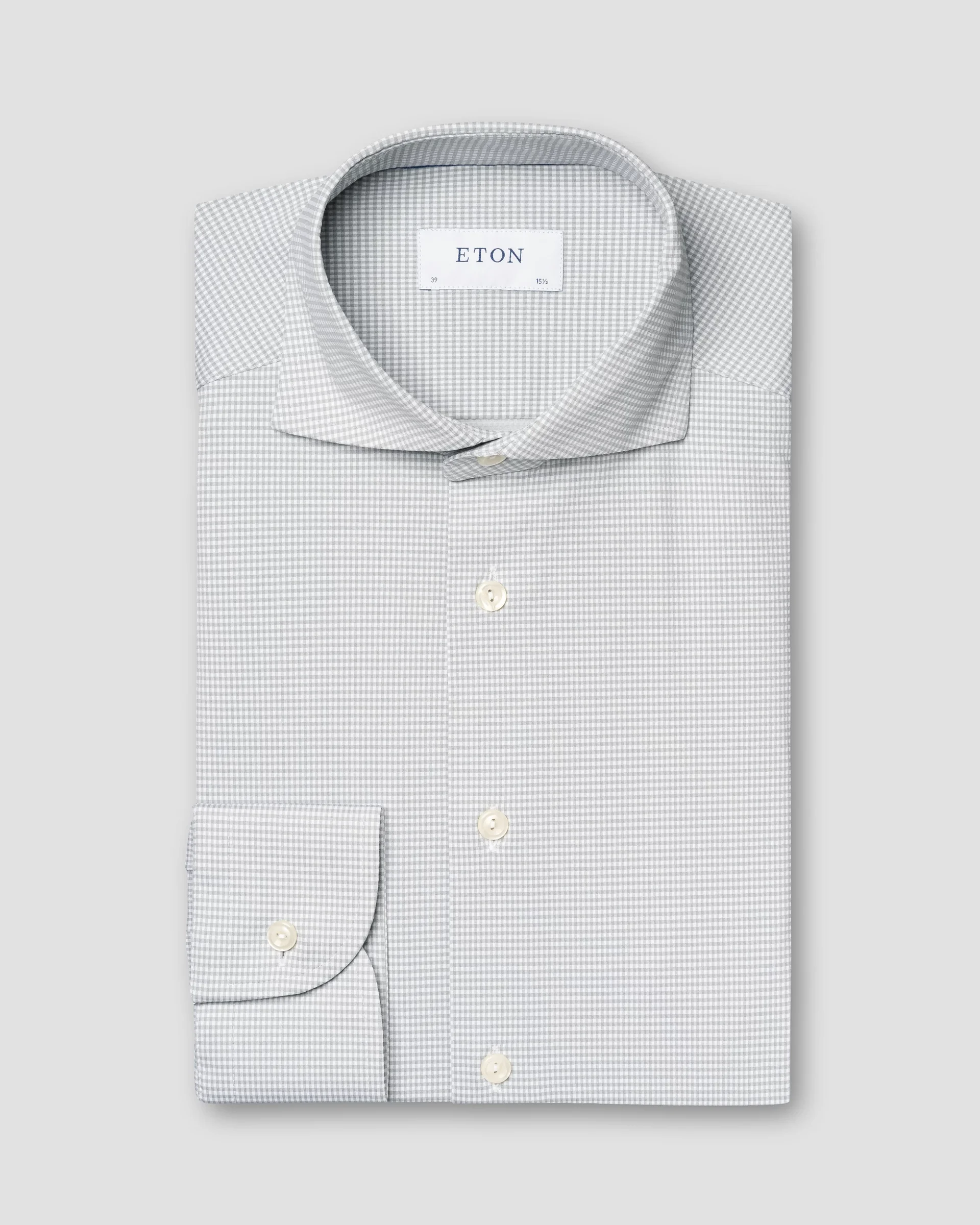 Eton Light Grey Four Way Stretch Shirt | Slim fit | Size  43