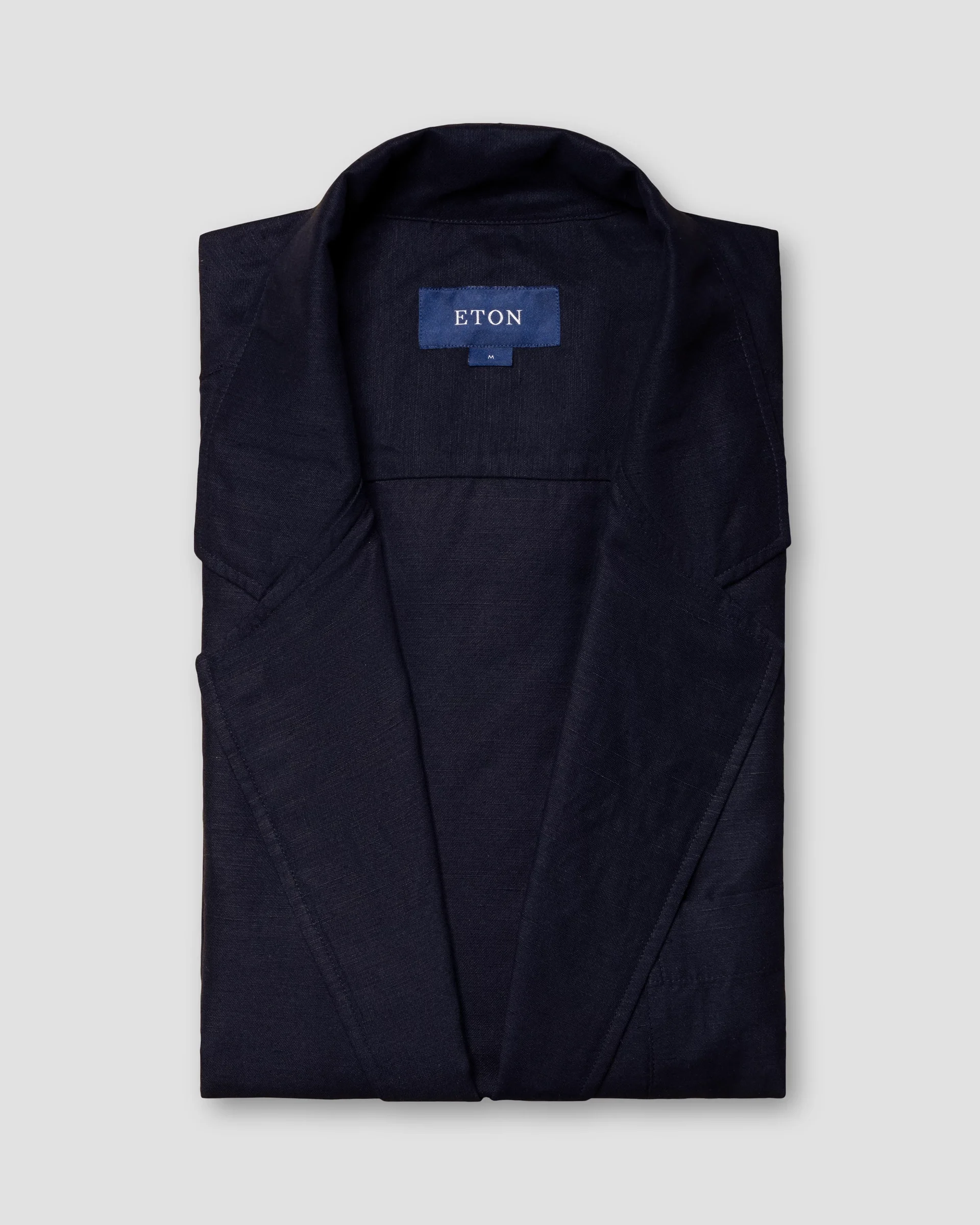 Eton Navy Cotton-Silk-Linen Shirt Jacket | Relaxed fit | Size  L