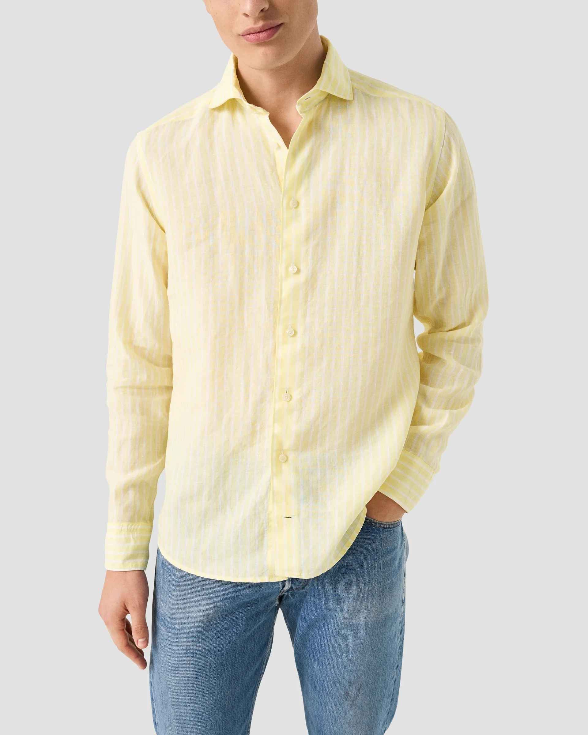 Eton Striped Linen Shirt | Slim fit | Size  42