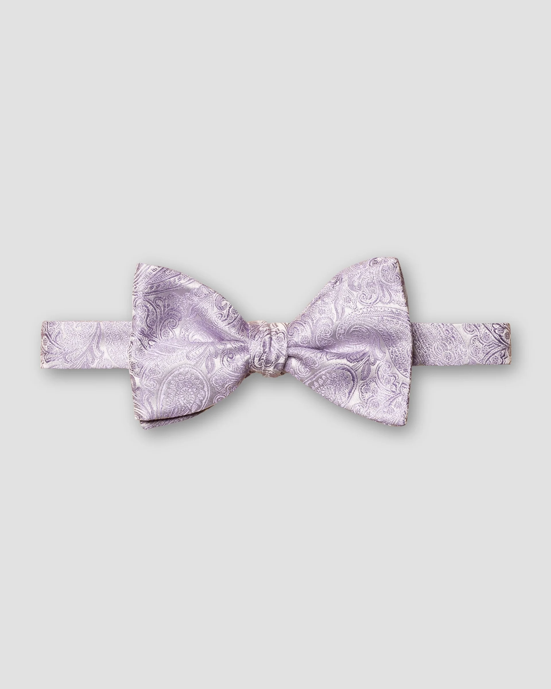Eton Purple Paisley Silk  Wedding Bowtie – Ready Tied