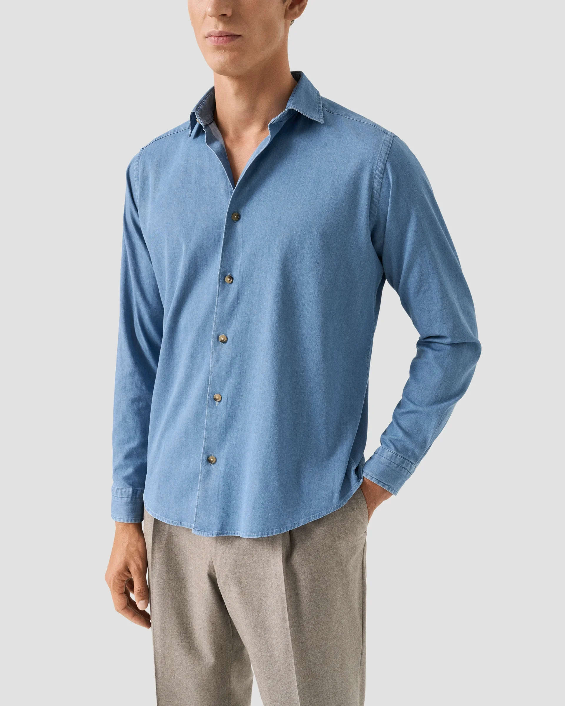 Eton Denim Stretch Shirt | Casual fit | Size  XL
