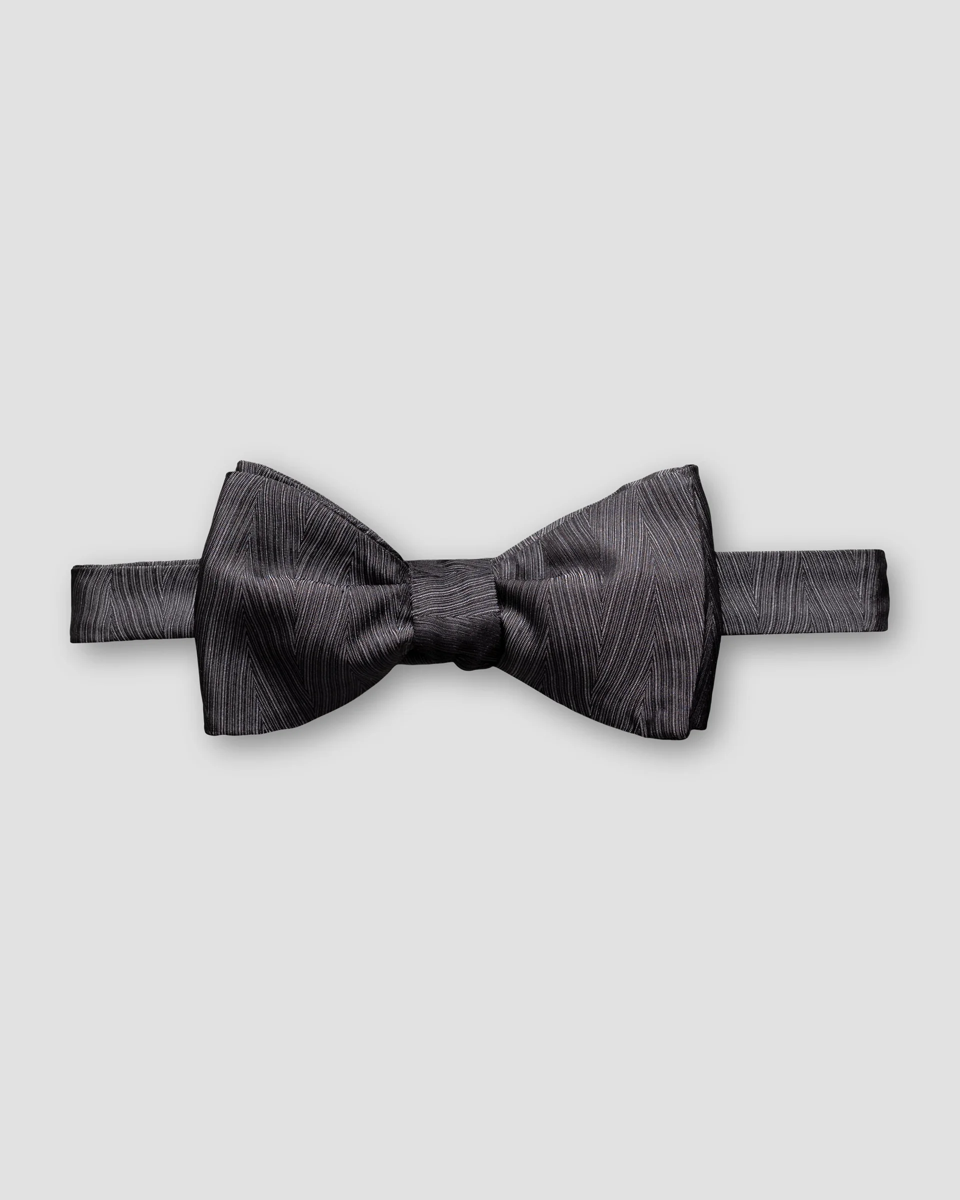 Eton Gray Patterned Silk Bow Tie - Ready Tied