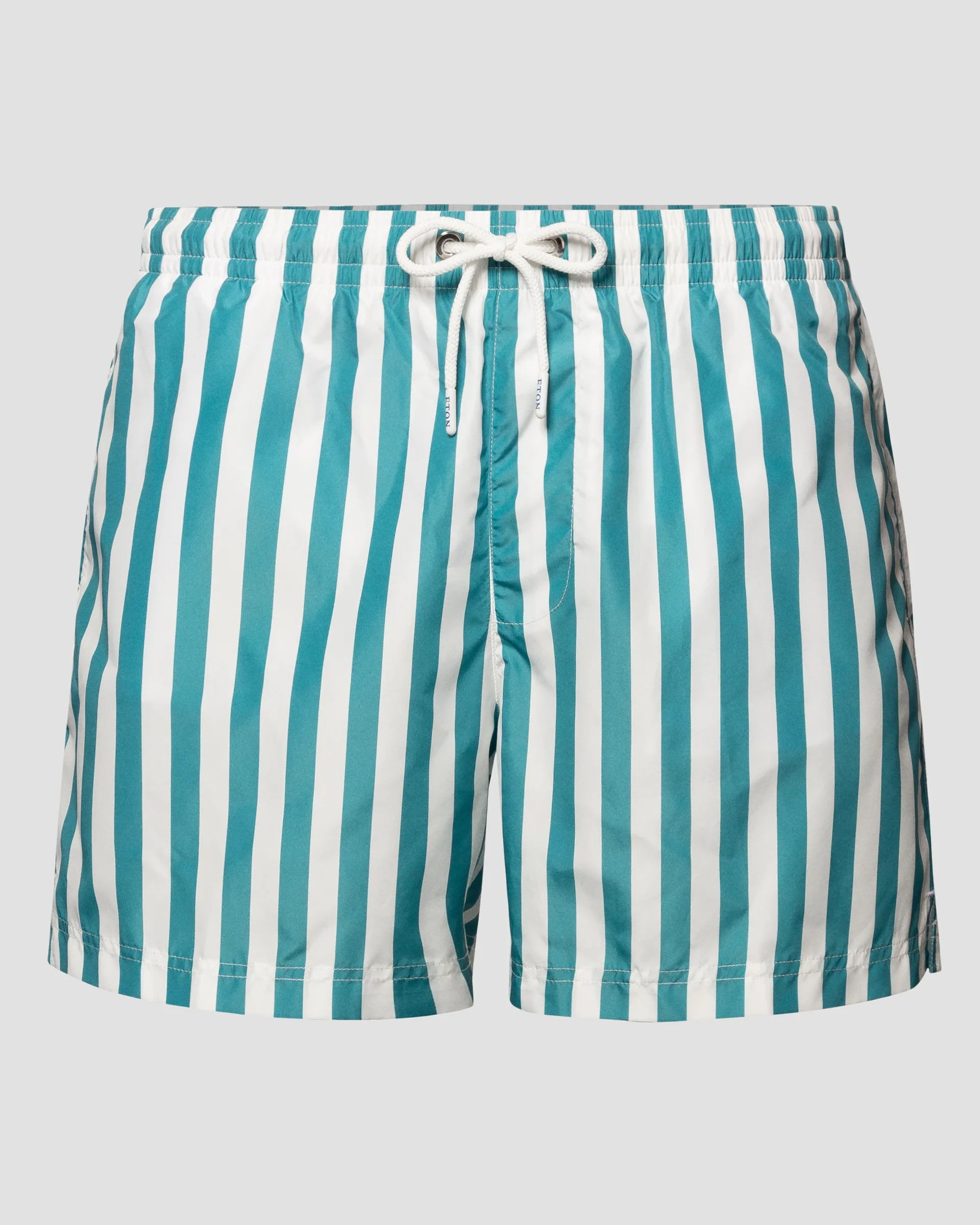 Eton Green Striped Swim Shorts
