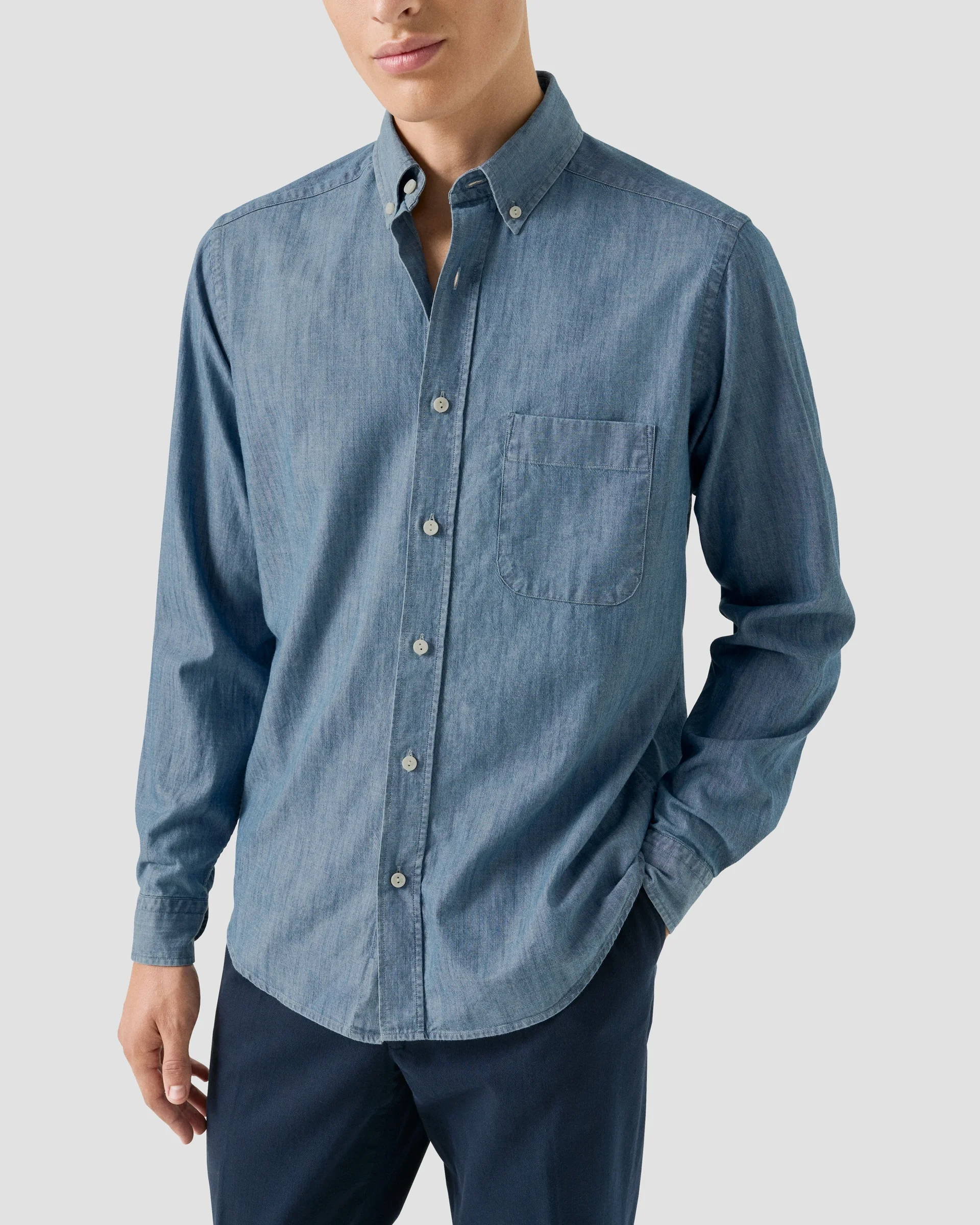 Eton Light Blue Denim Shirt | Casual fit | Size  XXL