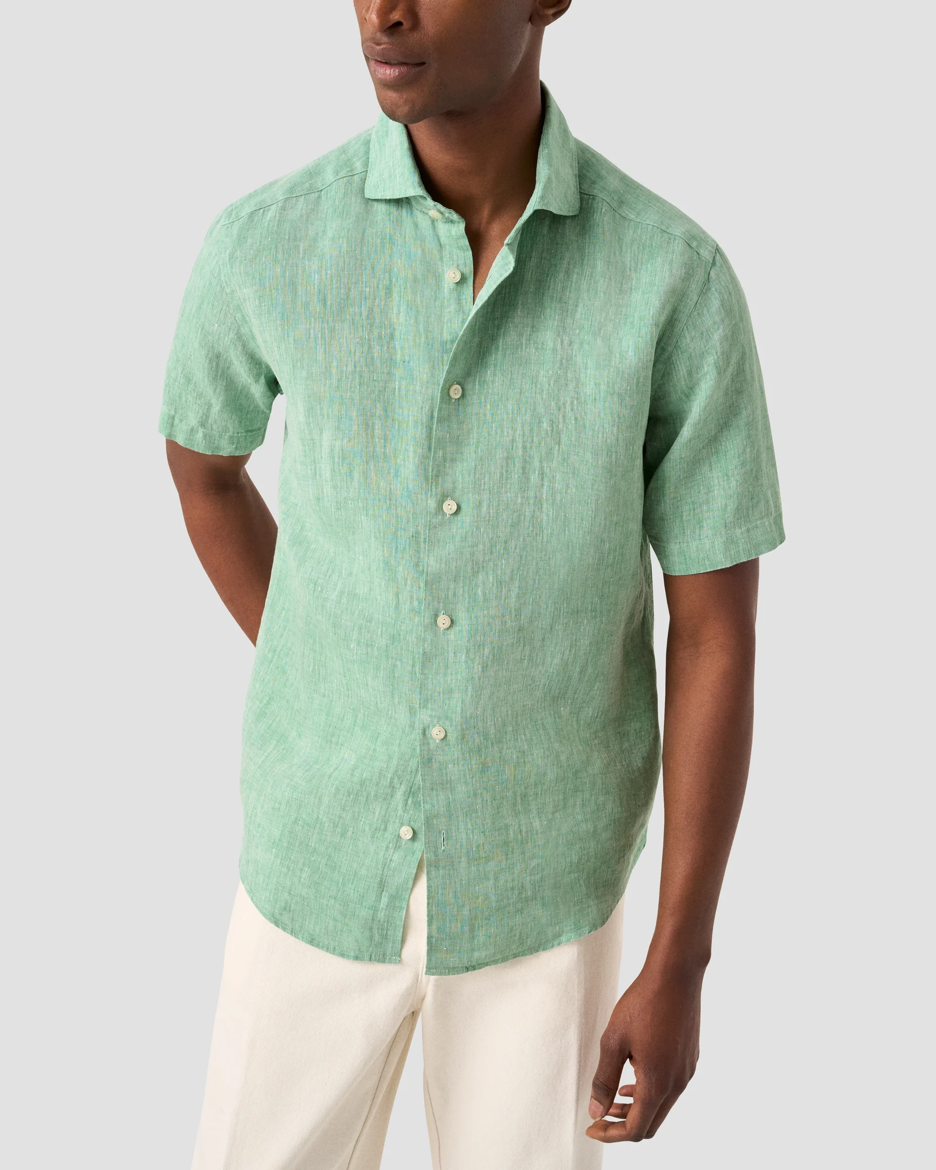 Eton Short Sleeve Linen Shirt | Regular Fit | Size  XS