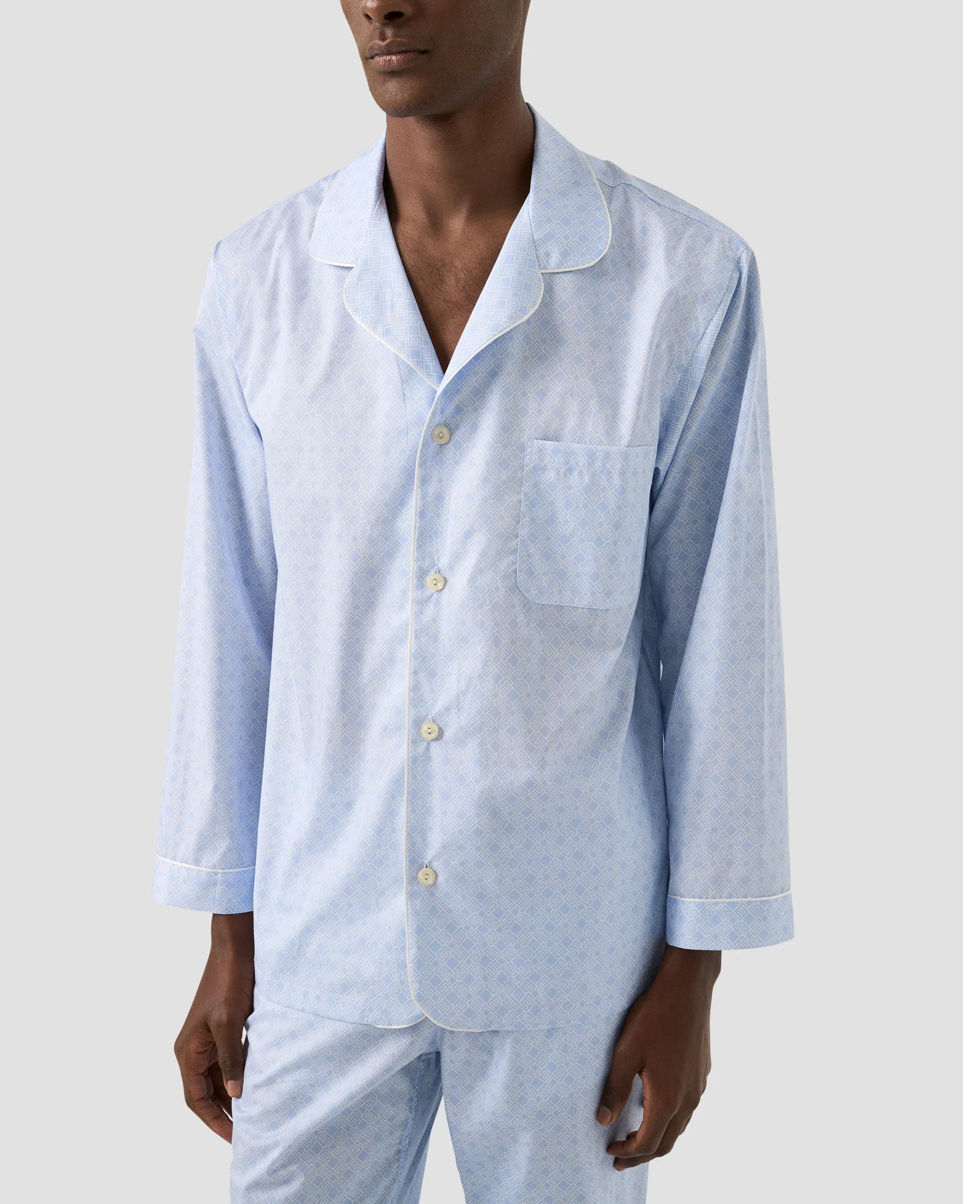 Eton Double-E Fine Twill Pyjama Set | Pyjama | Size  L