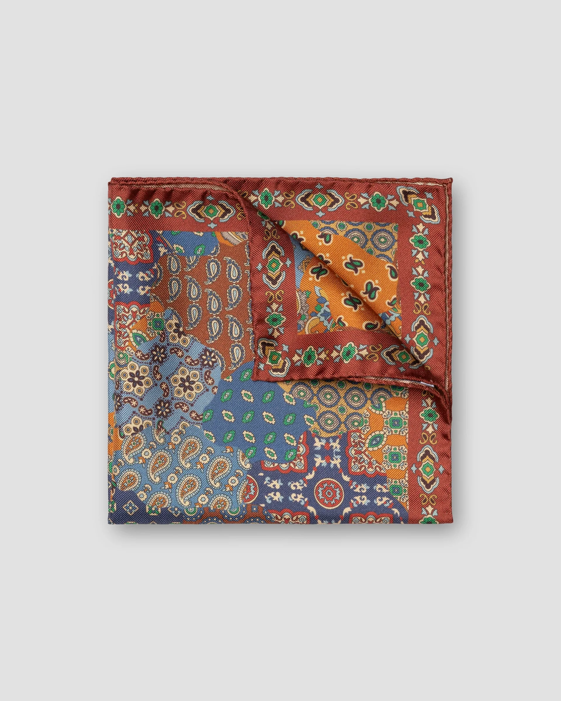 Eton Patchwork Silk Pocket Square