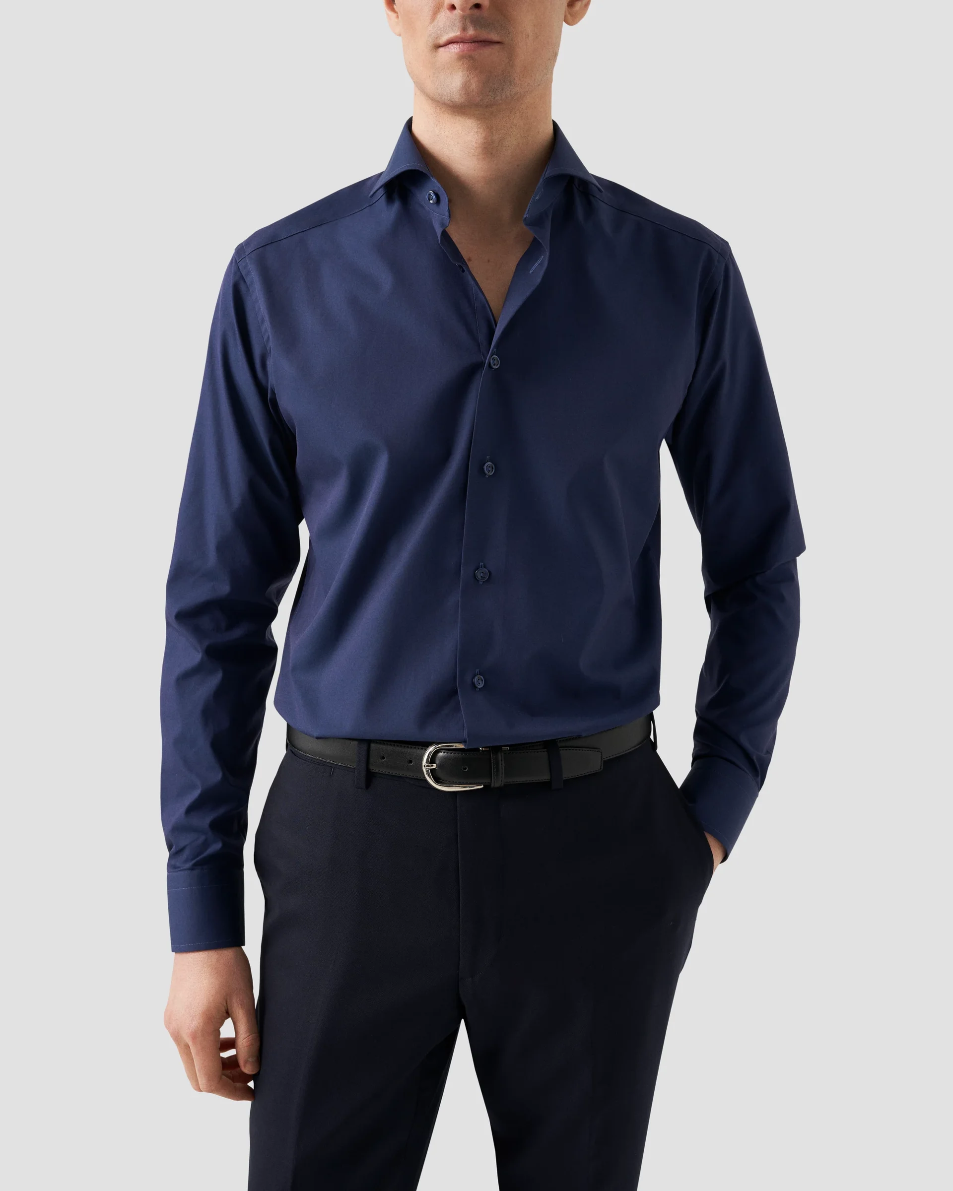 Eton Navy Poplin Shirt | Slim fit | Size  38