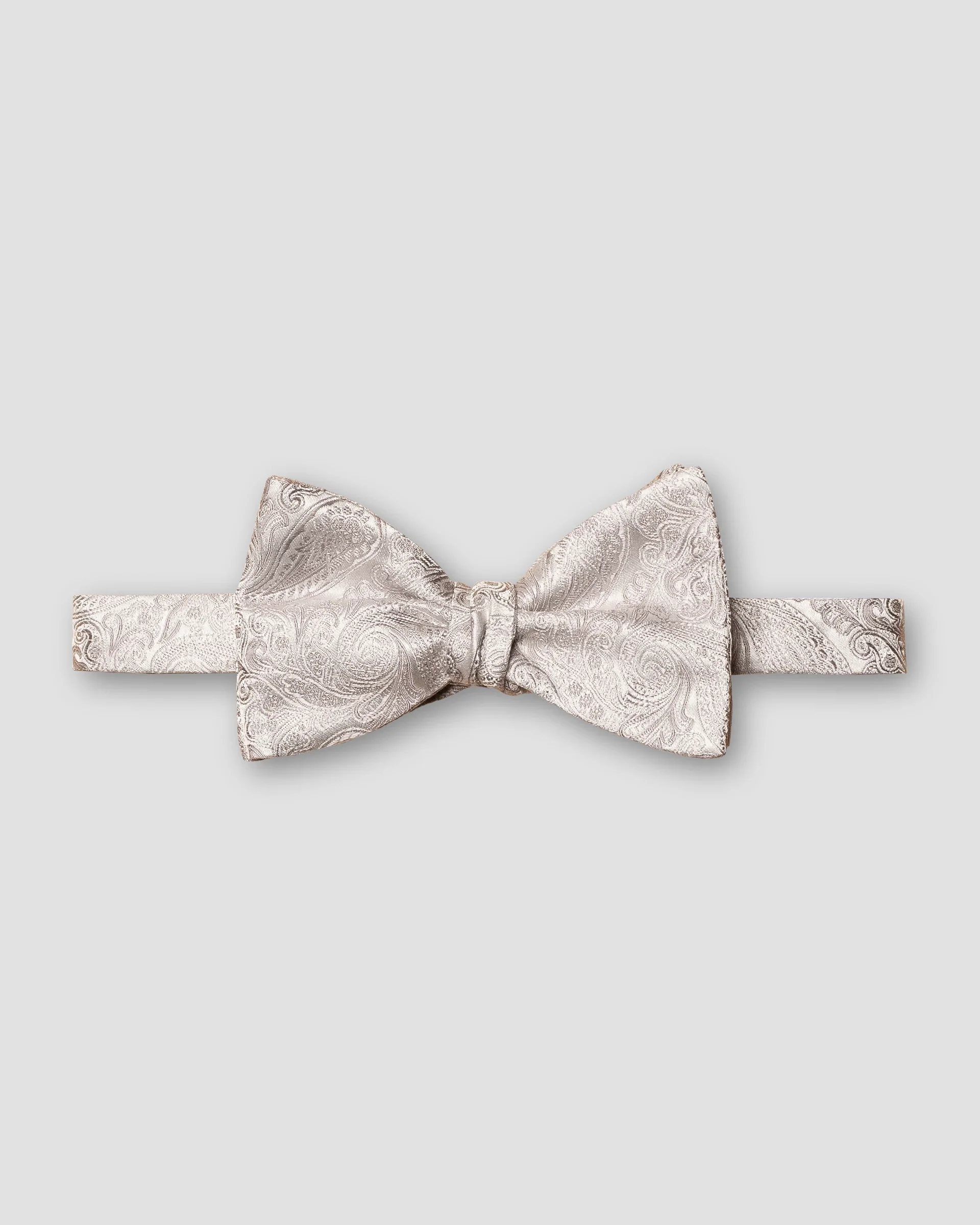 Eton Gray Paisley Silk  Wedding Bowtie – Ready Tied