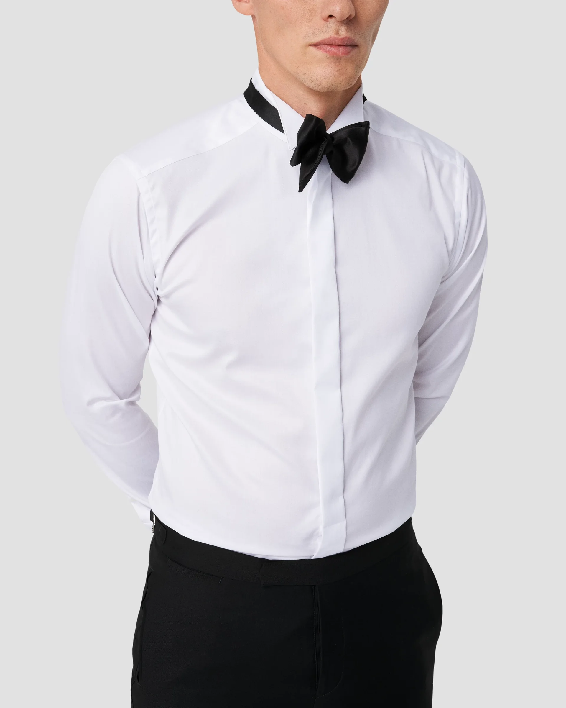 Eton White Signature Twill Tuxedo Shirt | Slim fit | Size  38