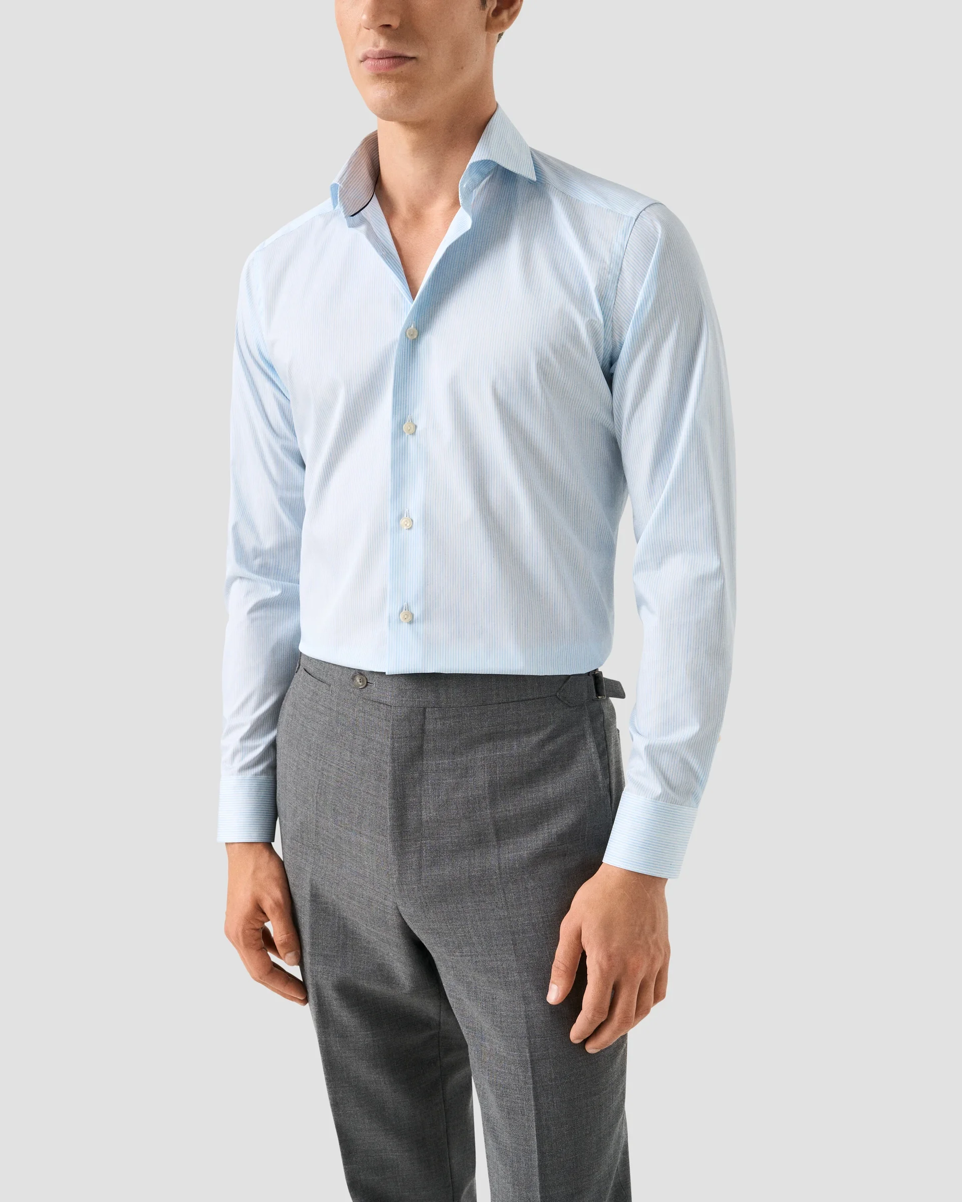 Eton Randig Fine Twill-skjorta | Slim fit | Storlek  44