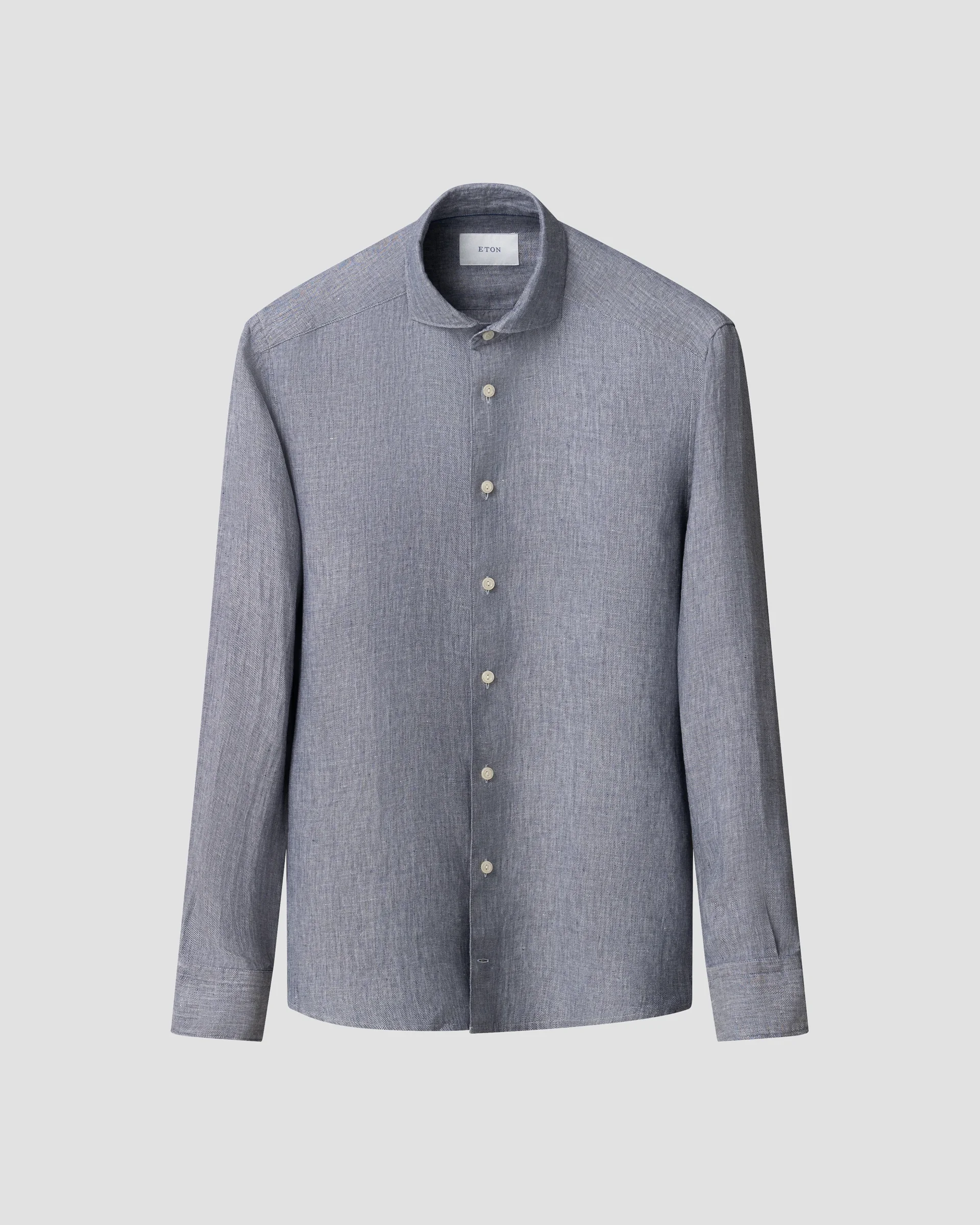 Eton Solid Twill Linen Shirt | Contemporary fit | Size  40