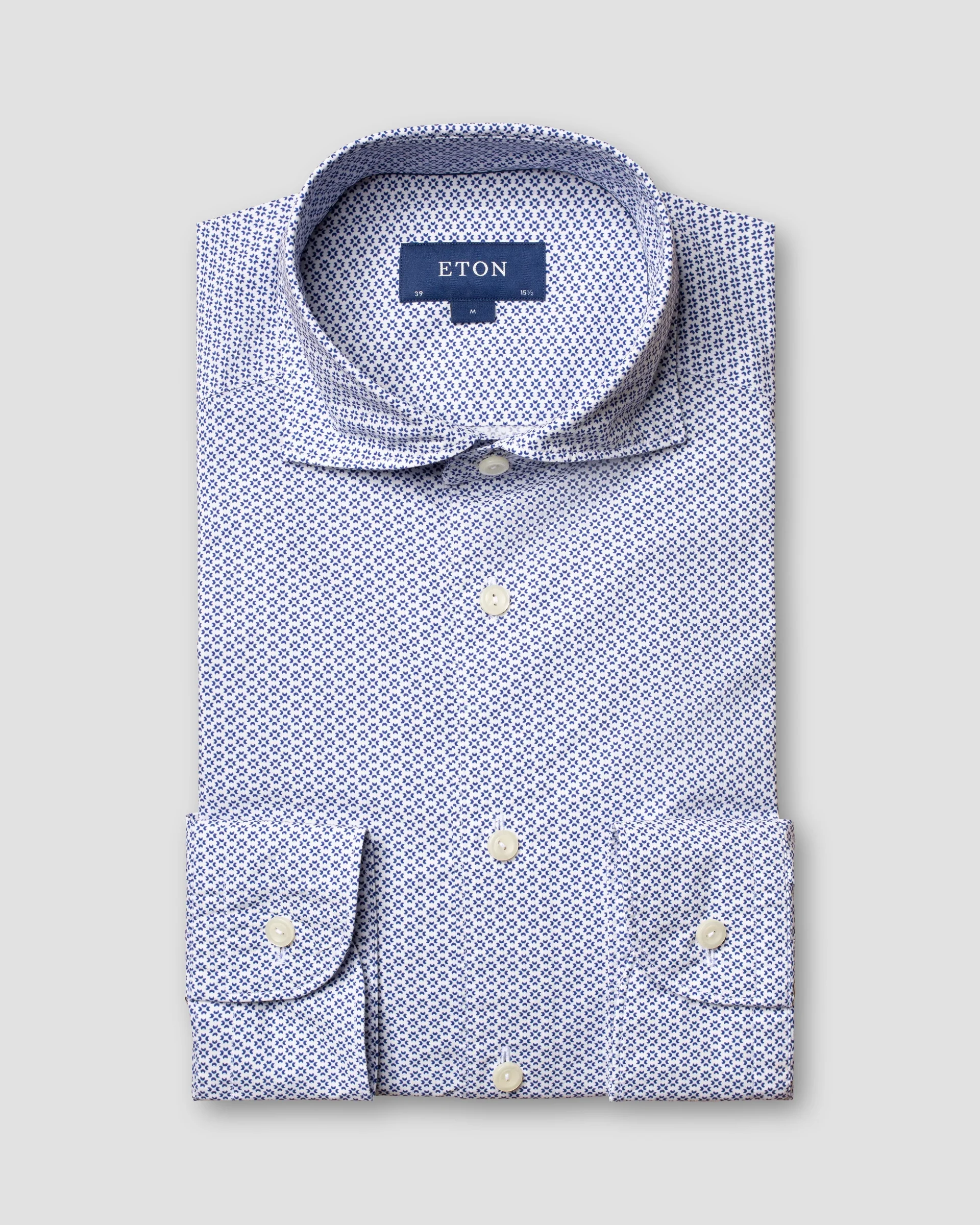 Eton Soft Moon Flower Print Shirt | Slim fit | Size  40