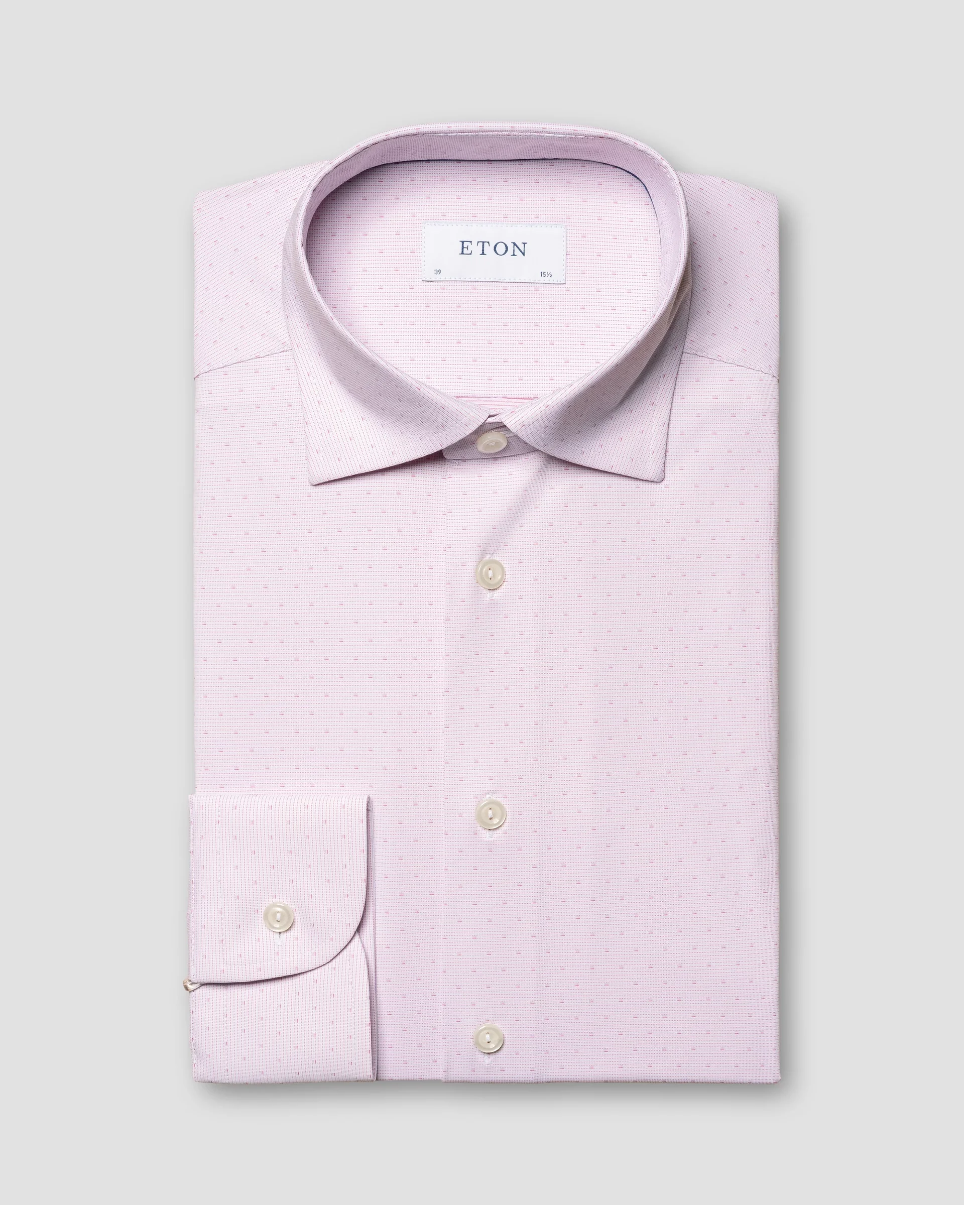 Eton Pink 4-way Stretch Shirt | Slim fit | Size  42