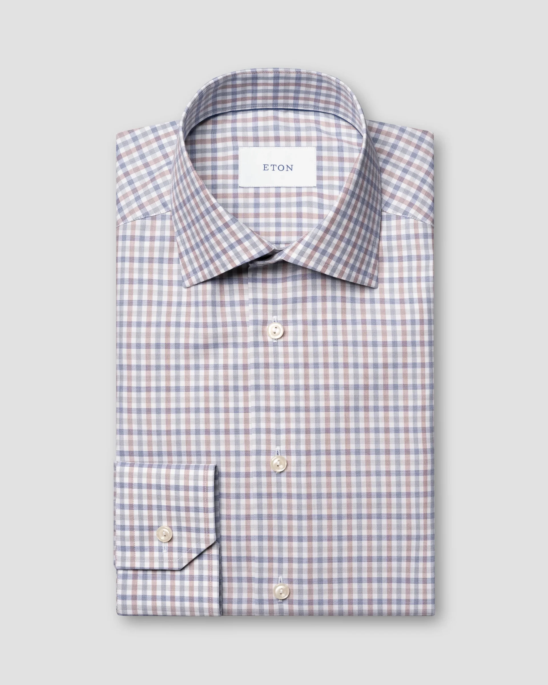 Eton Three Color Check Twill Dress Shirt | Slim fit | Size  38