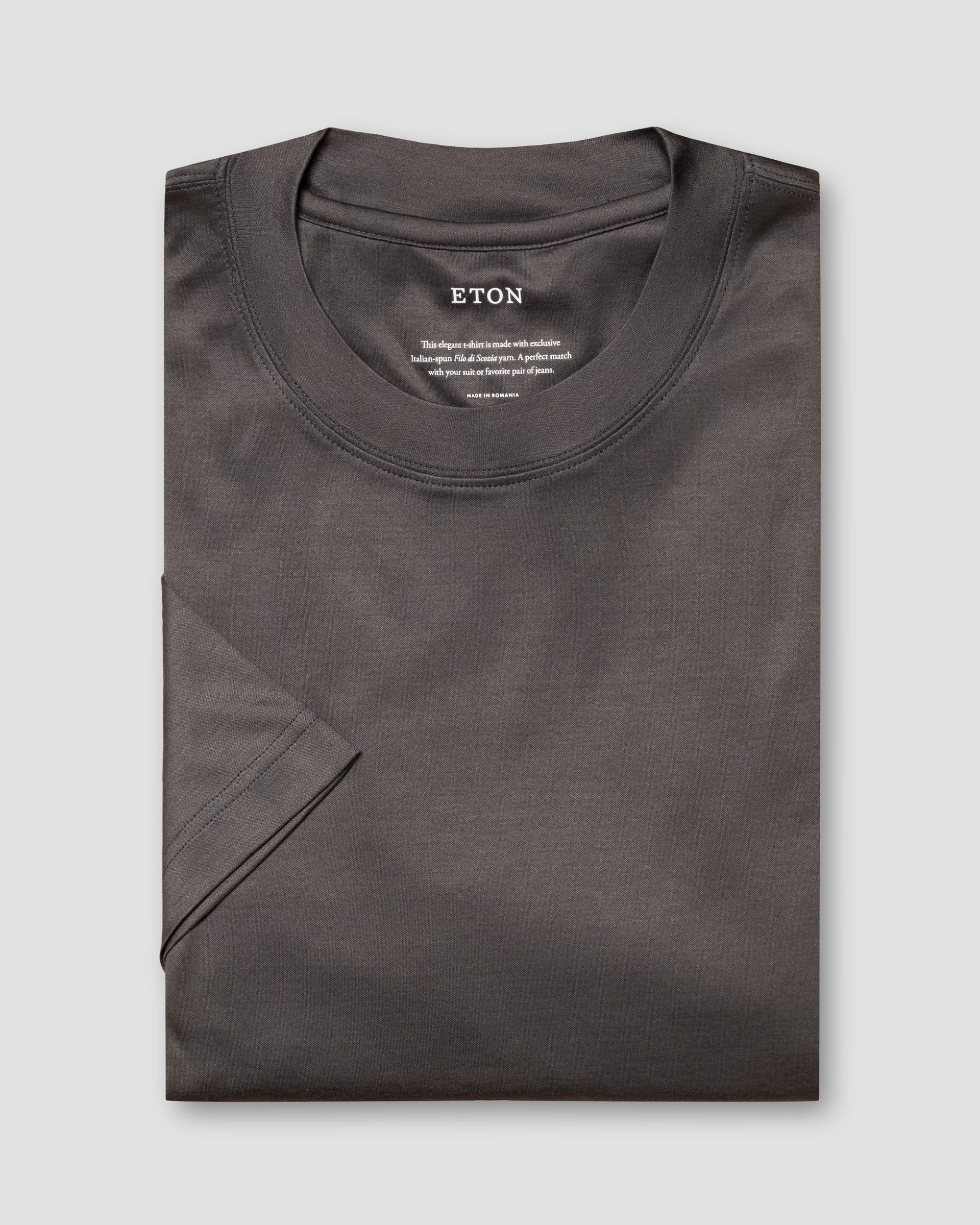 Eton Mid Gray Filo Di Scozia T-Shirt | Size  XXL