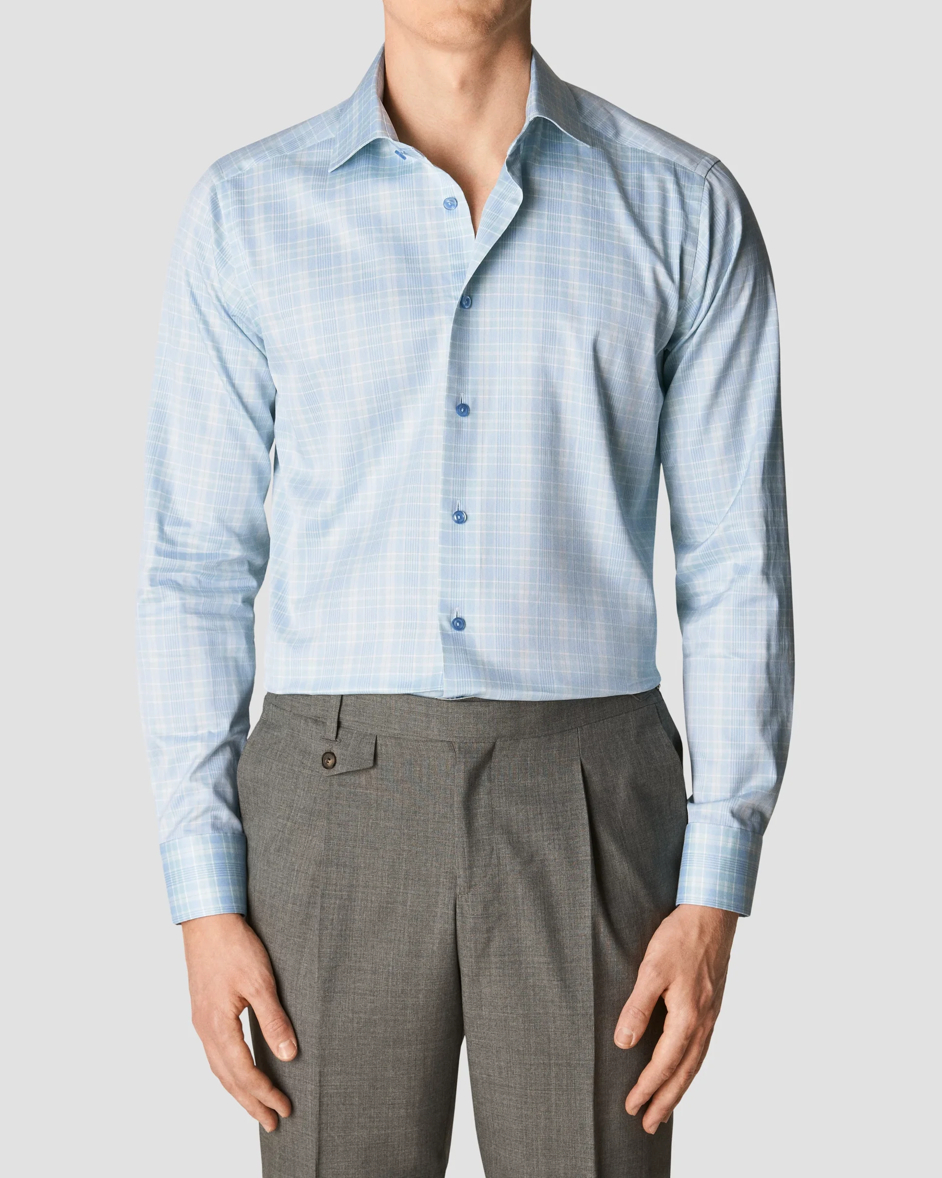 Eton Light Green Signature Twill Dress Shirt | Contemporary fit | Size  43