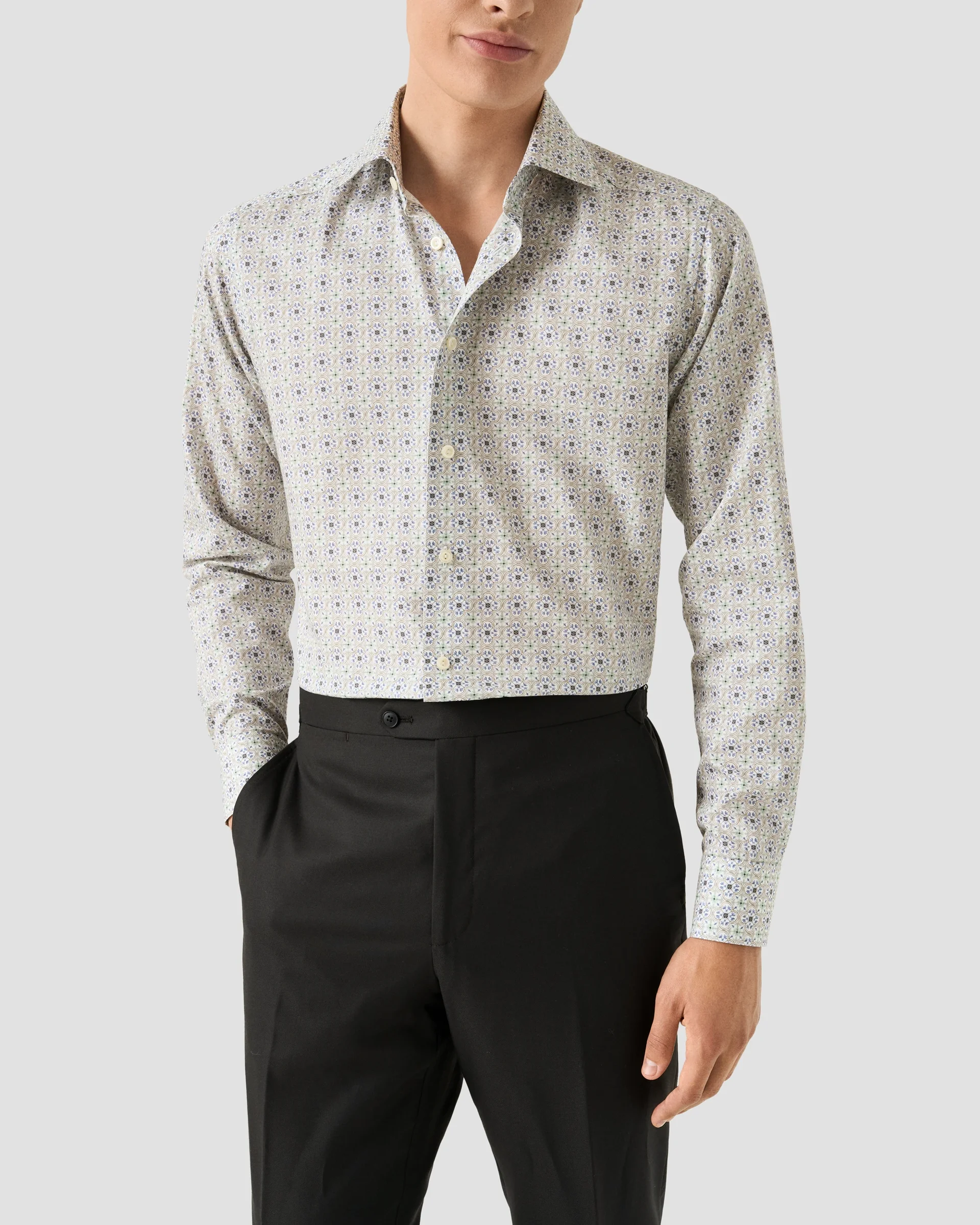 Eton Motif Cotton & TENCEL™ Lyocell Shirt | Slim fit | Size  43