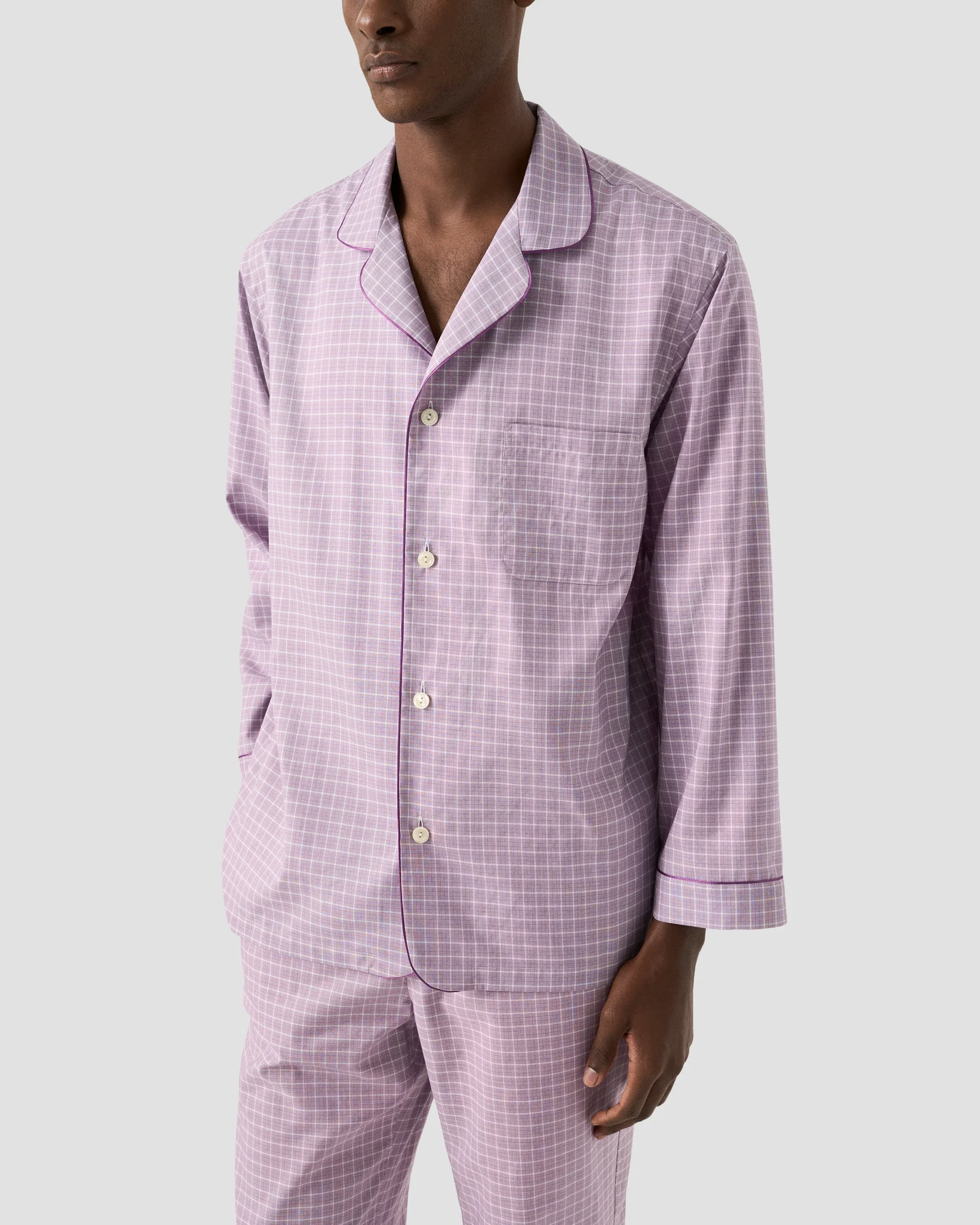 Eton Check Signature Poplin Pyjama Set | Size  M